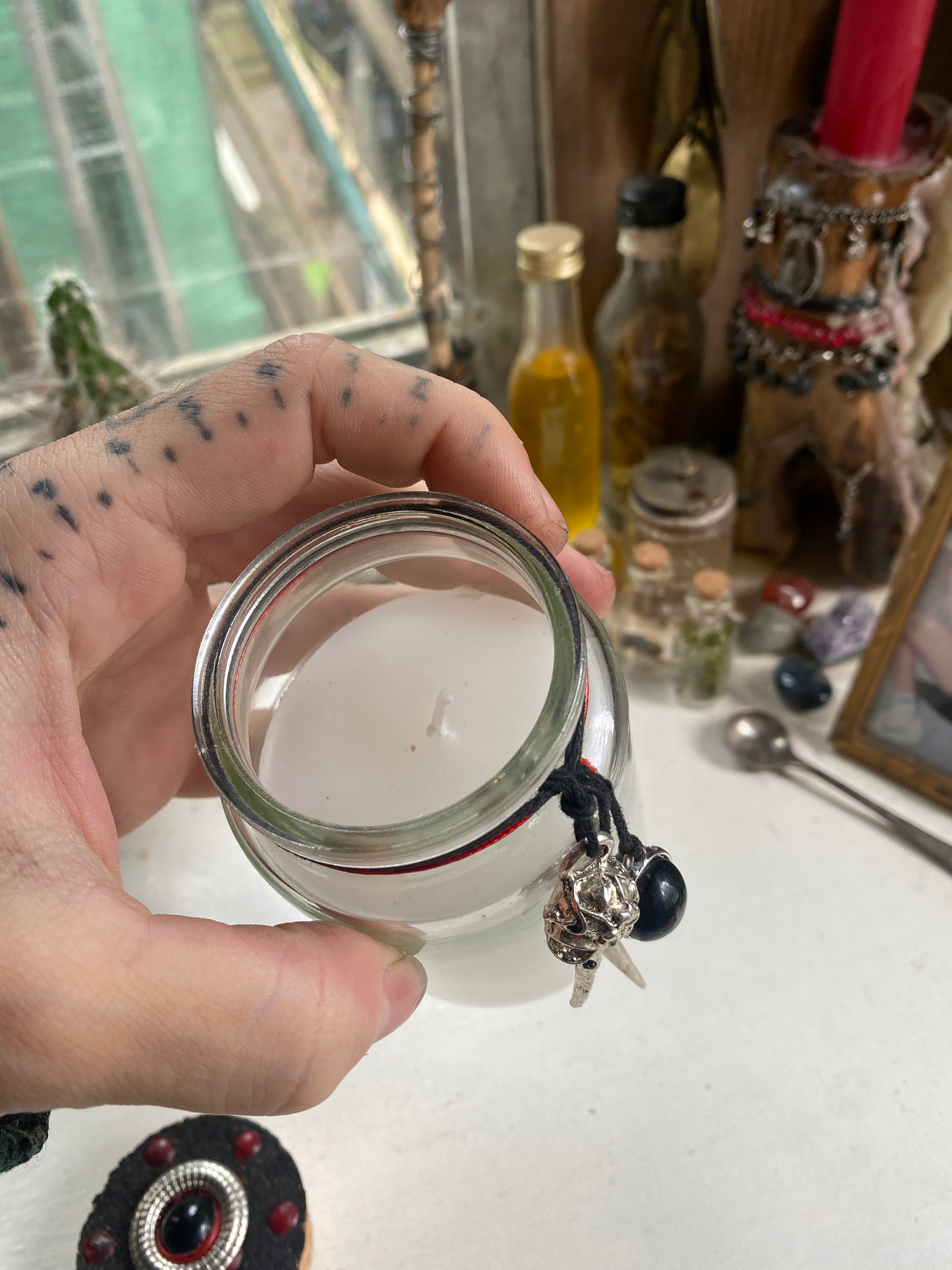 Skull Candle in a Jar image 3