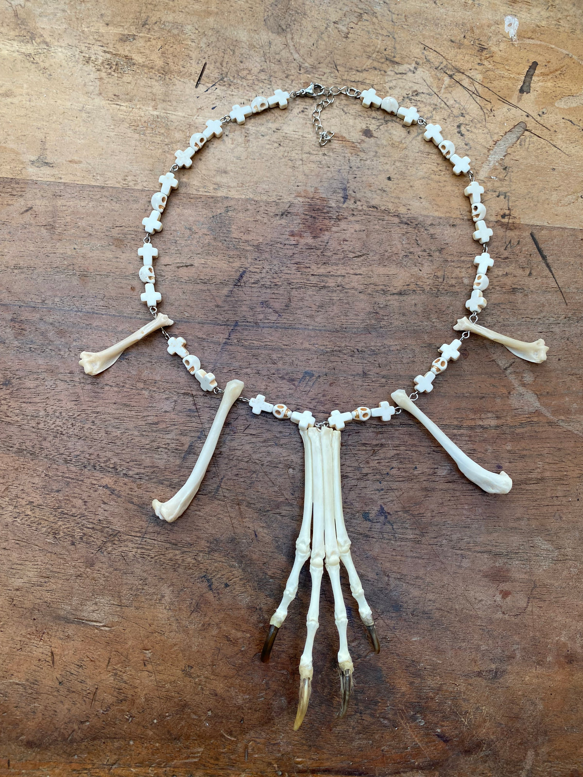 Fox Paw Bones and Squirrel Femurs Necklace