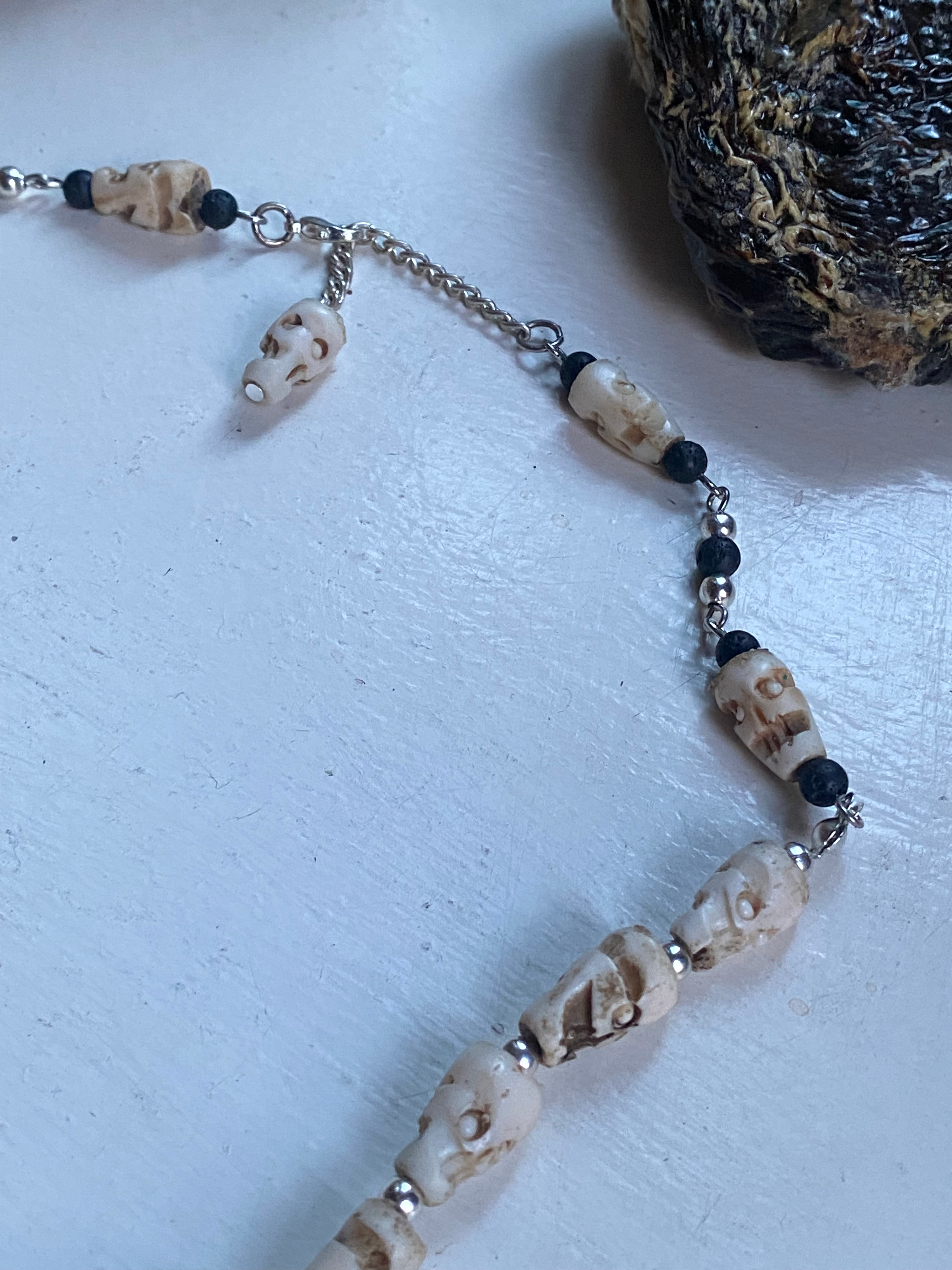Animal Teeth and Carved Bone Necklace image 6