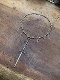 Sword and Barbed Wire Necklace