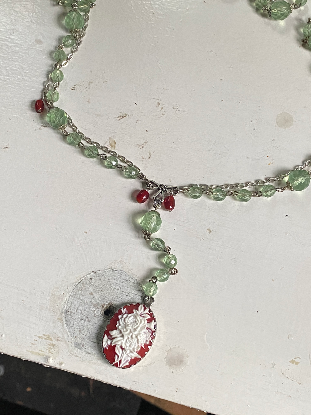 Rosary Style Cameo Necklace image 2