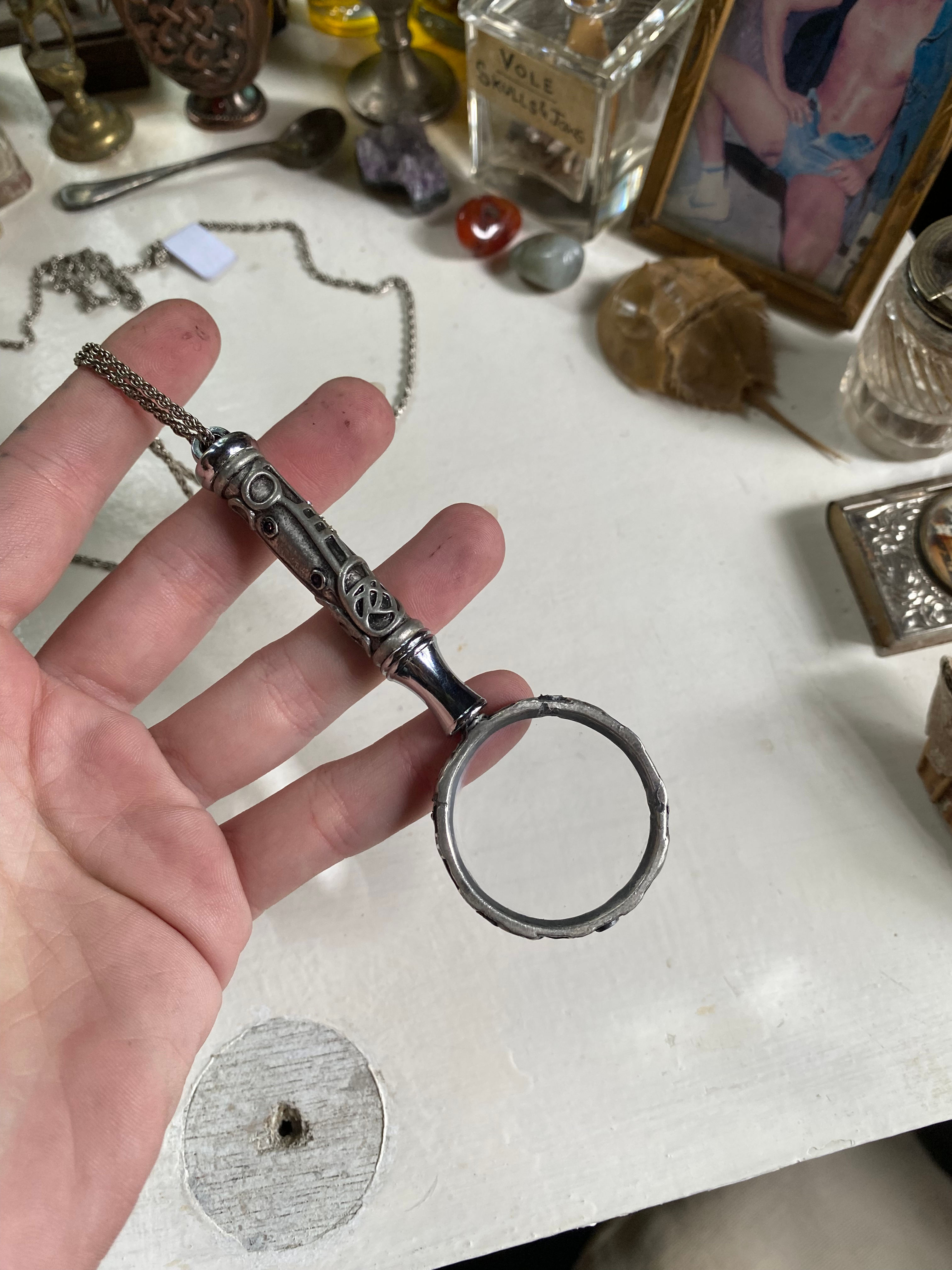 Magnifying Glass on a Chain Necklace image 1