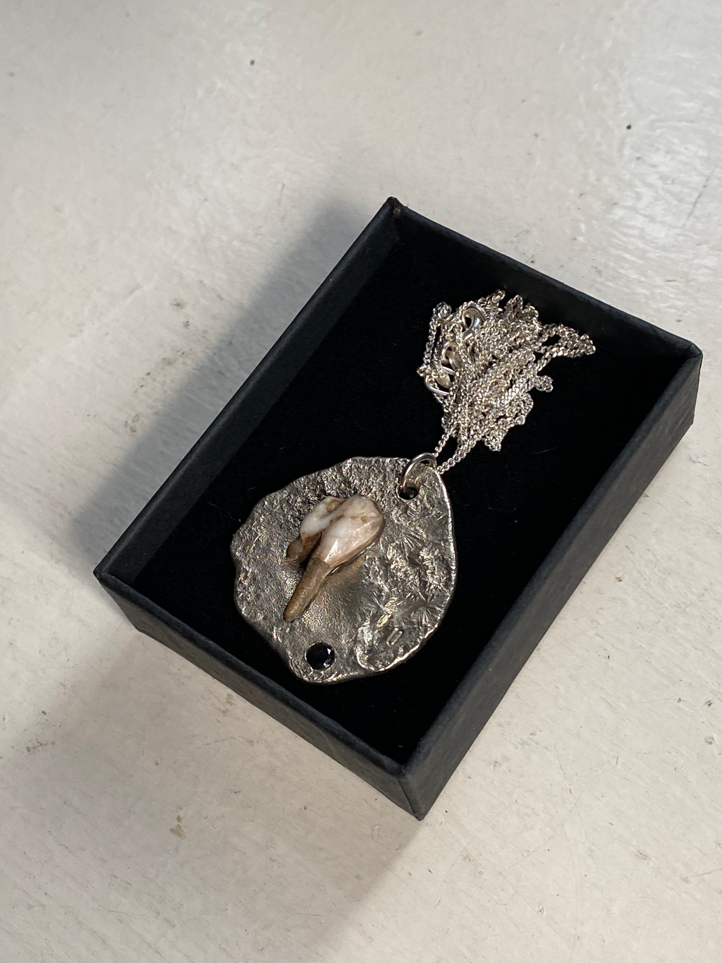 Sterling Silver, Tooth and CZ Necklace image 6
