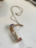 Fox Bone and Saffron Spell Jar Necklace image 0