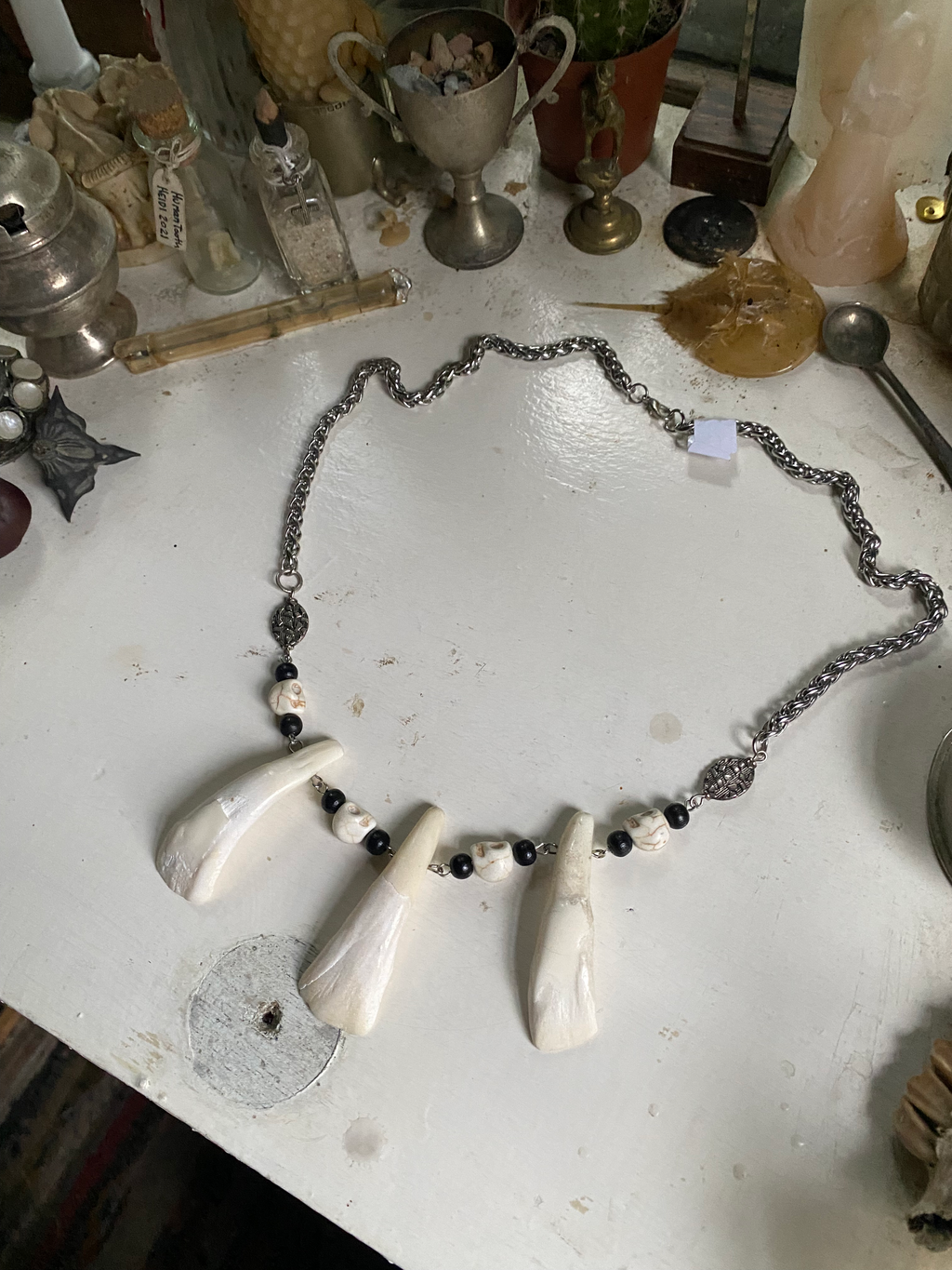 Three Buffalo Teeth Necklace image 2