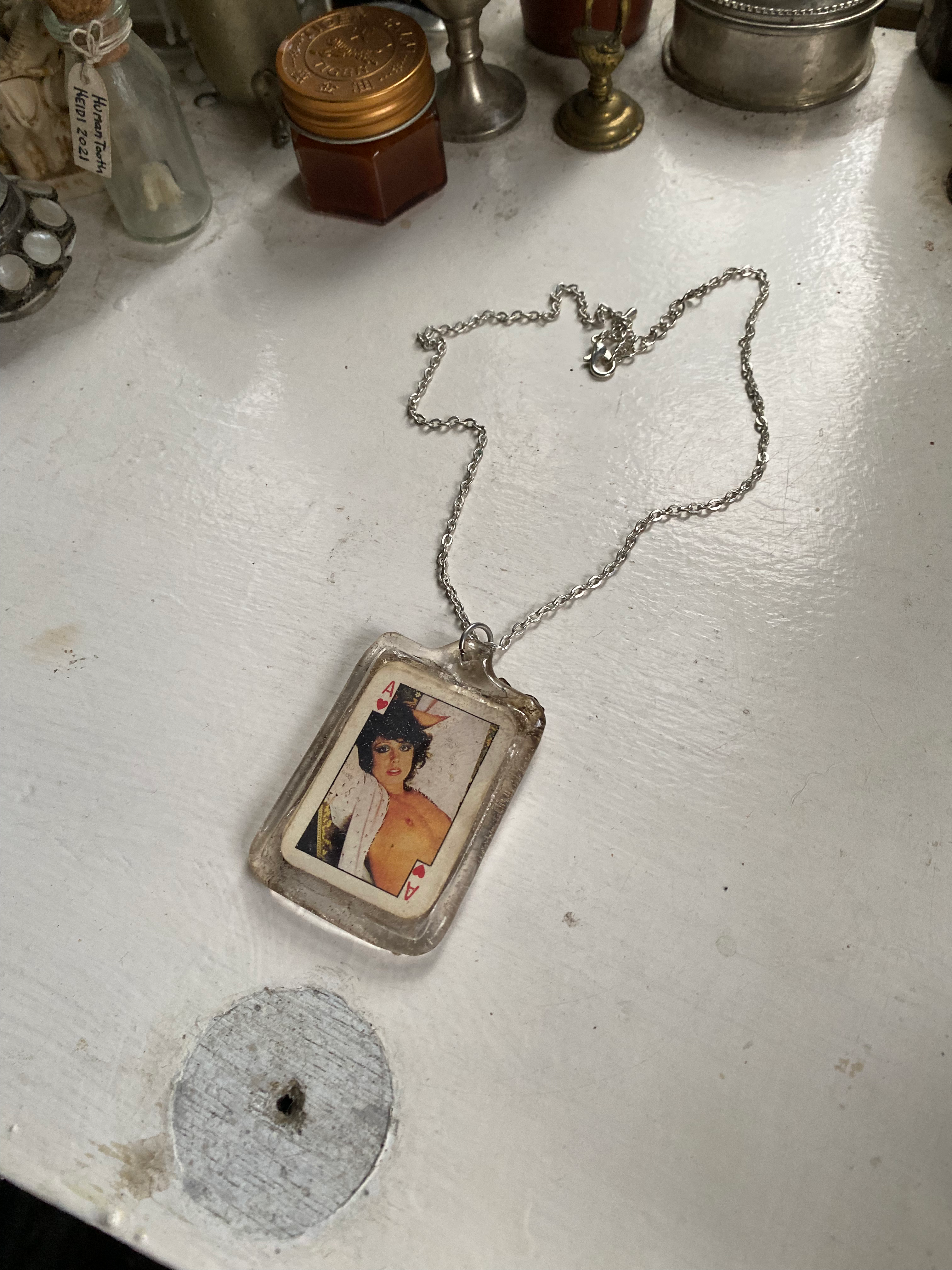 Seventies Erotic Playing Card Necklace image 2