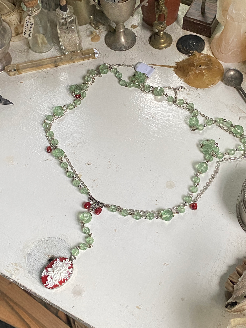Rosary Style Cameo Necklace image 3
