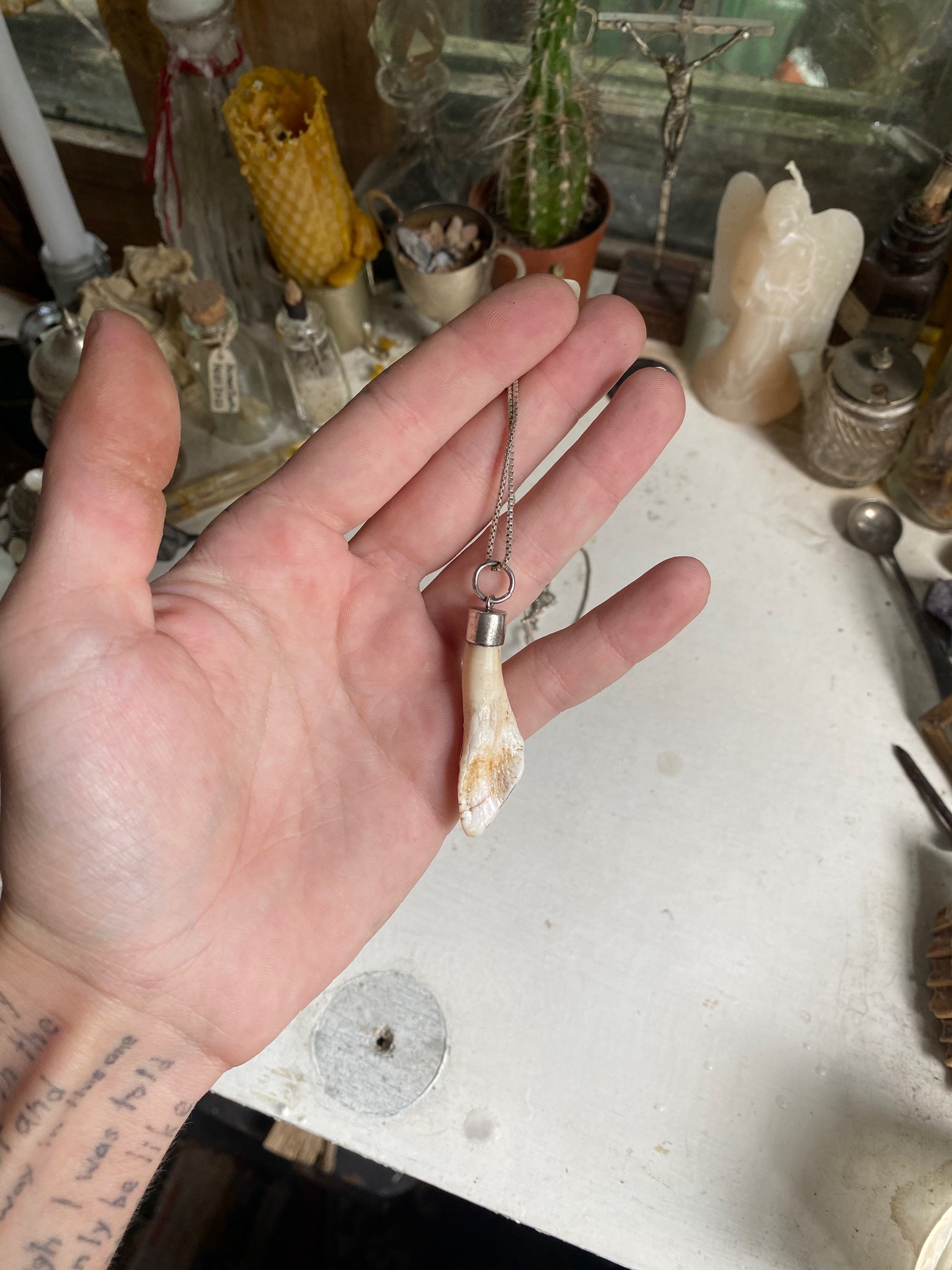 Sterling Silver Tooth Pendant image 1