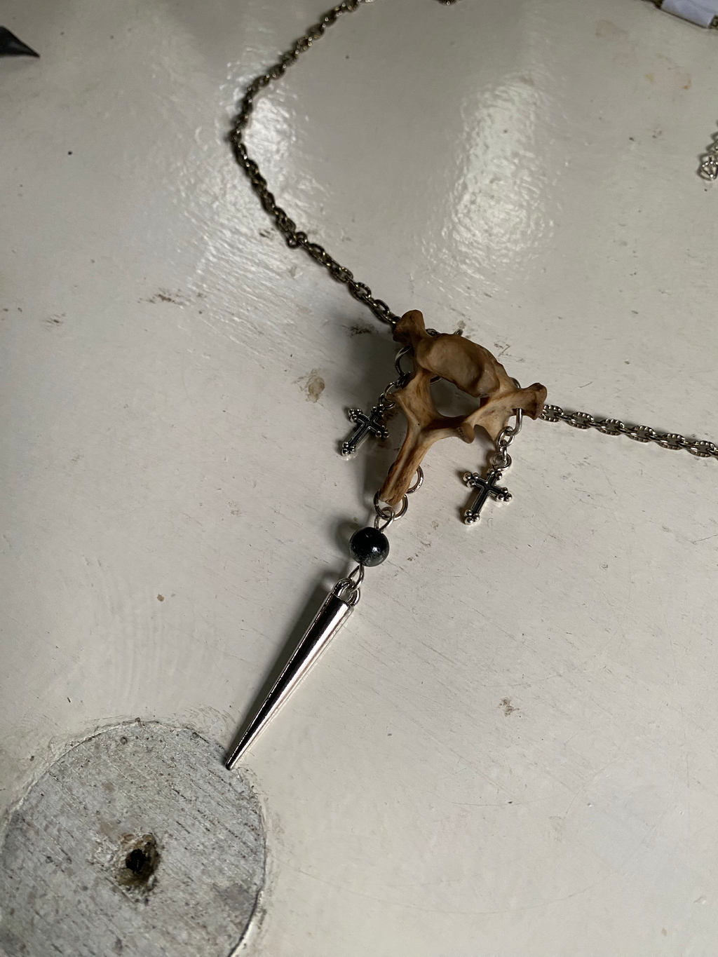 Vertibrae and Crosses Necklace image 0