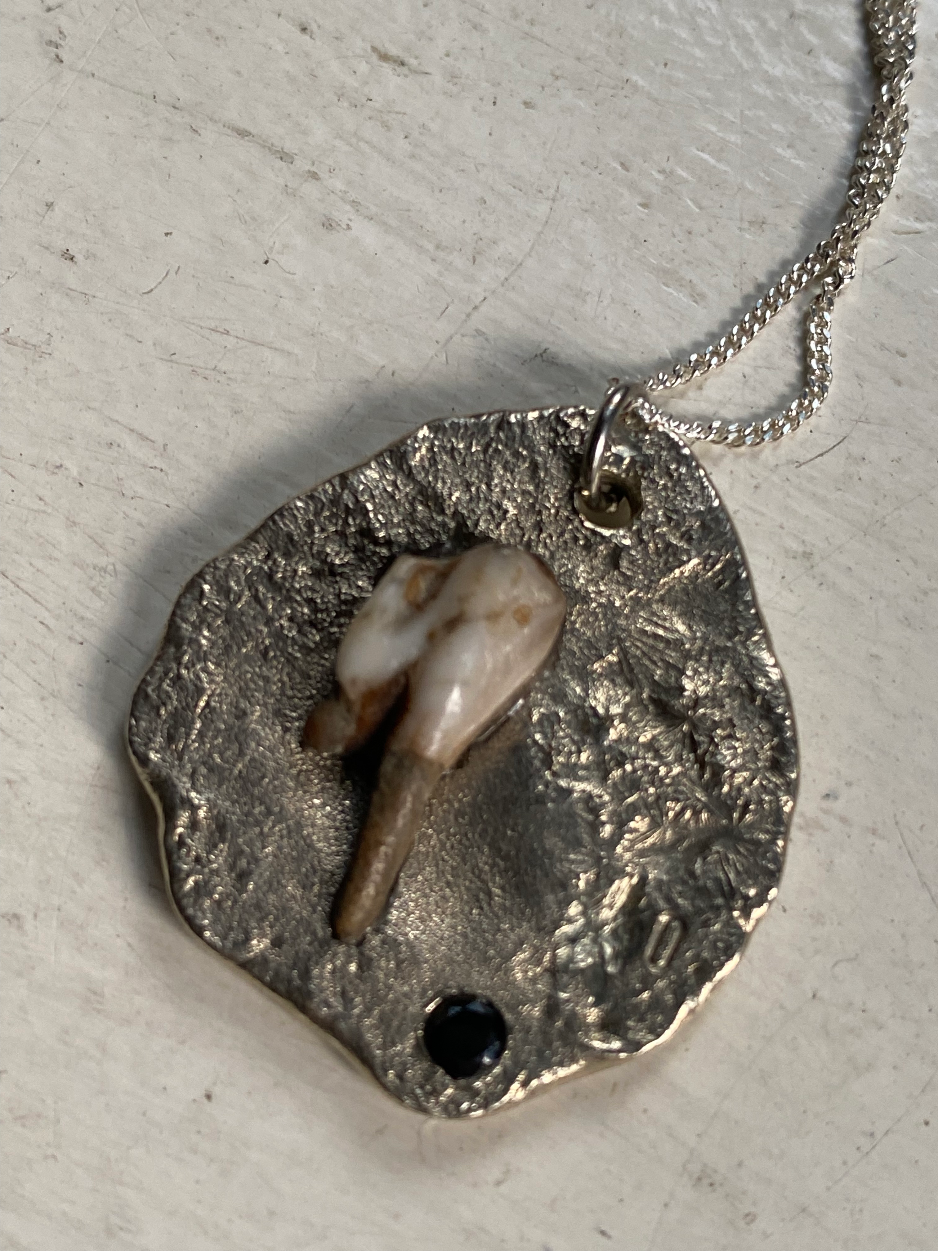 Sterling Silver, Tooth and CZ Necklace image 5