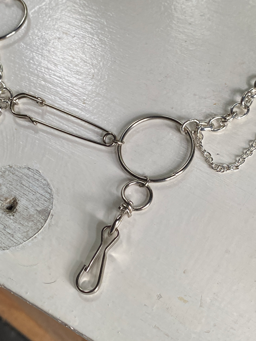 Assymetrical Necklace with Keychain Attachment  image 3