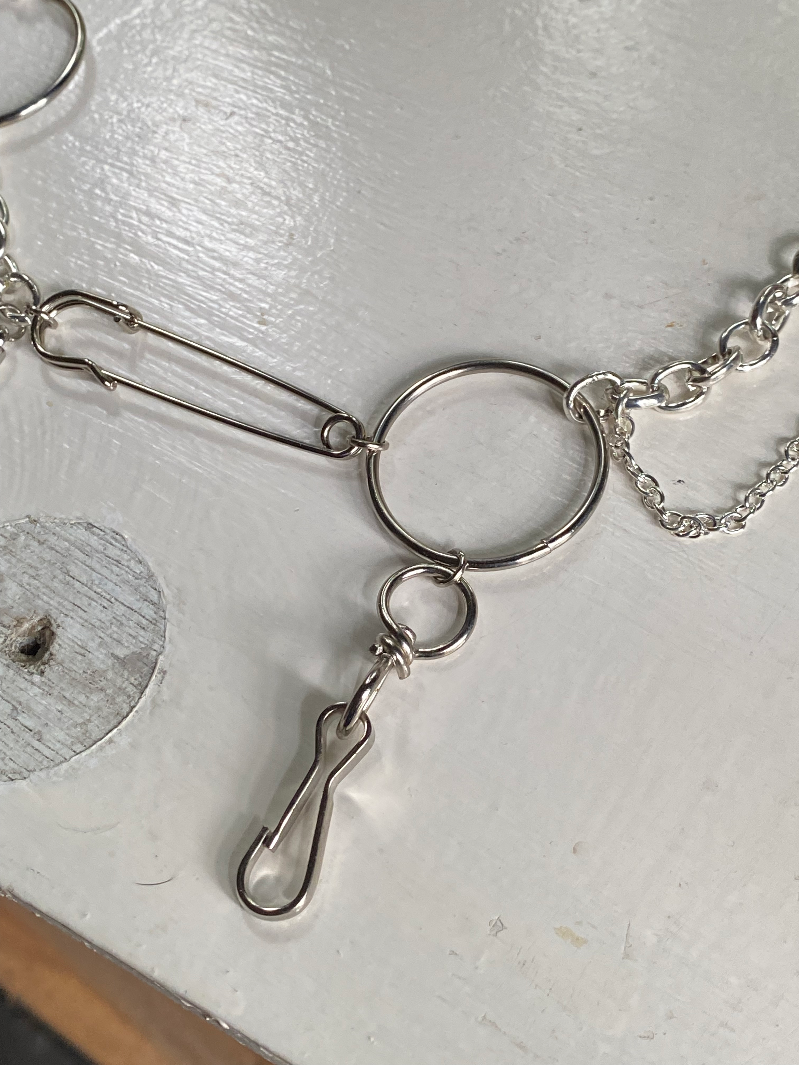 Assymetrical Necklace with Keychain Attachment  image 3