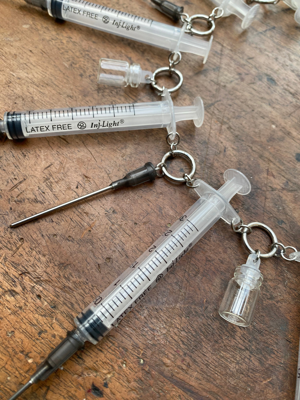 Syringes, Needles and Glass Vials Necklace