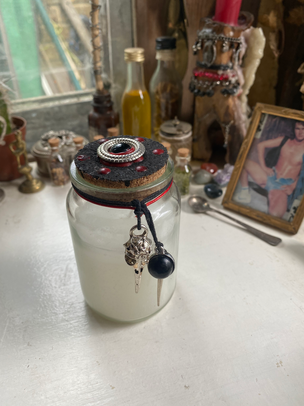 Skull Candle in a Jar image 0