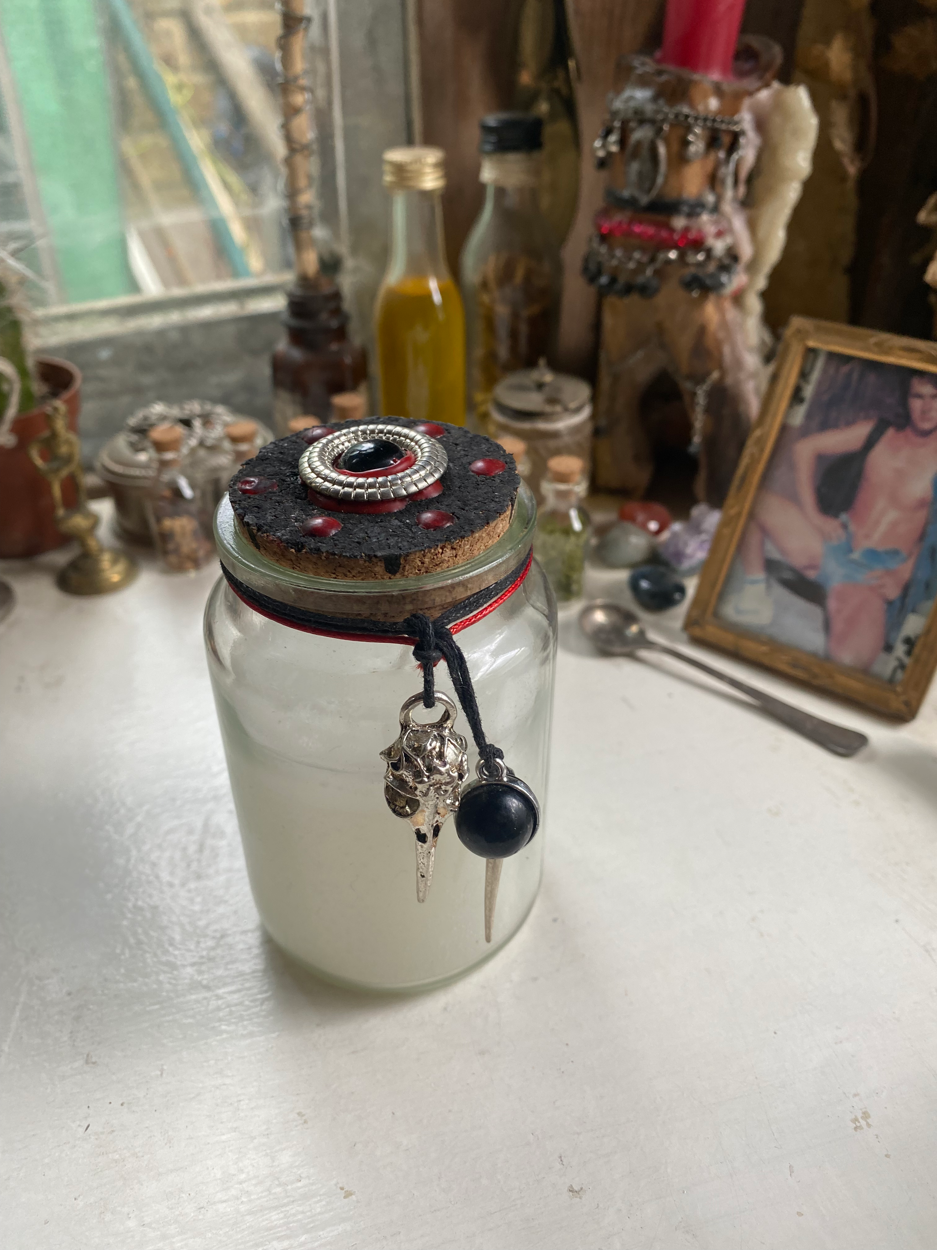 Skull Candle in a Jar image 0