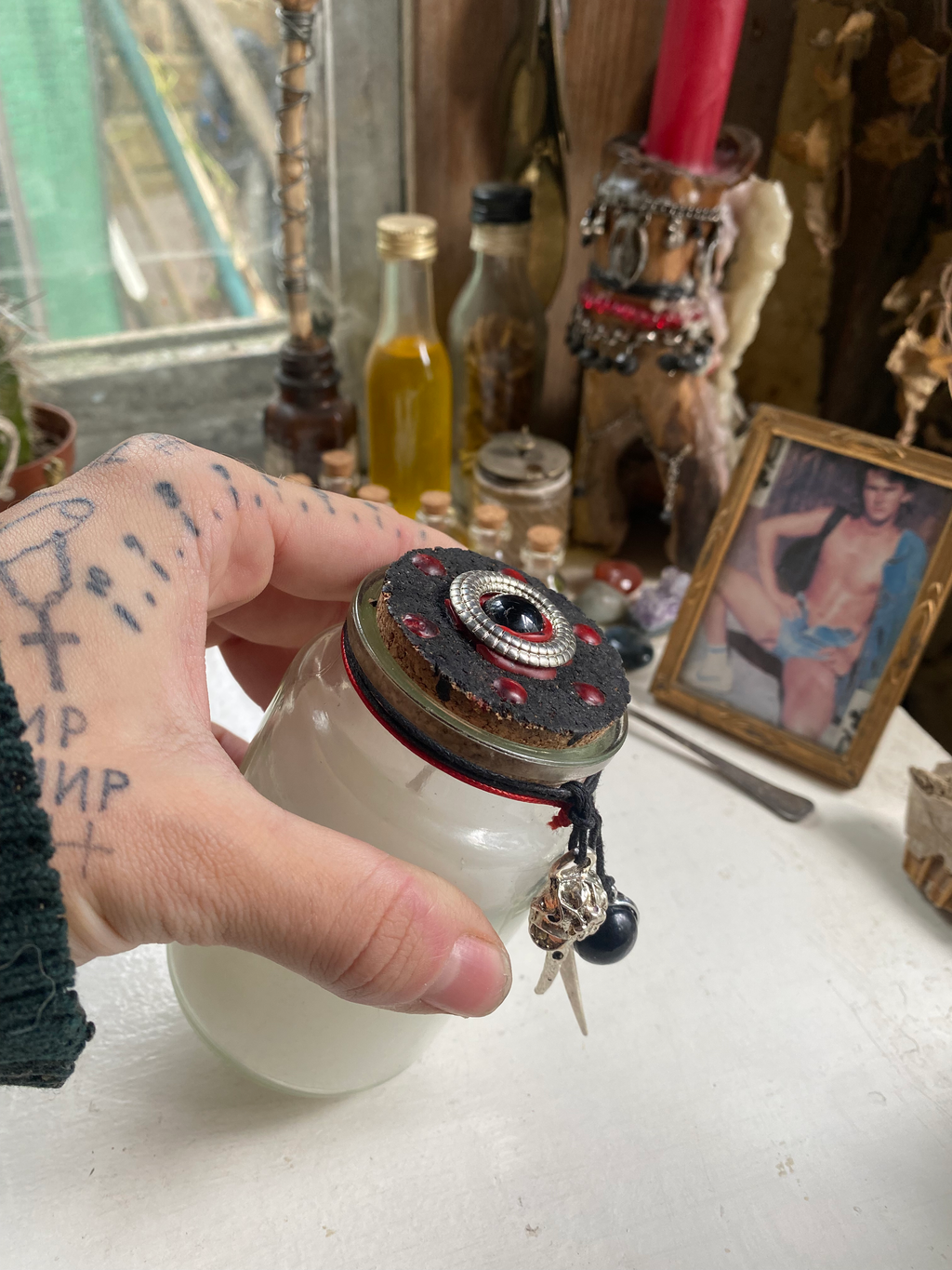 Skull Candle in a Jar image 2