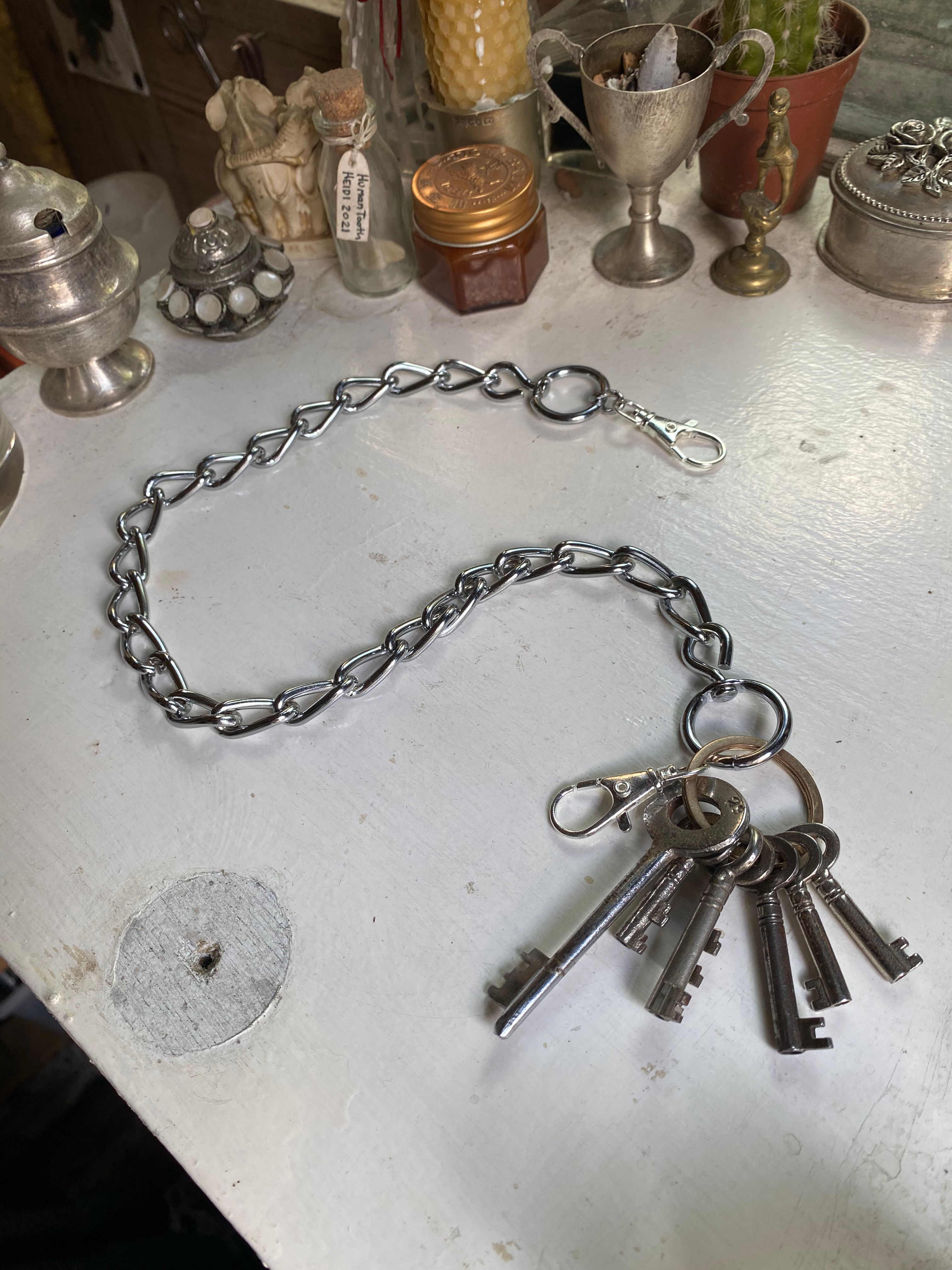 Stainless Steel Belt Chain with Keys image 0
