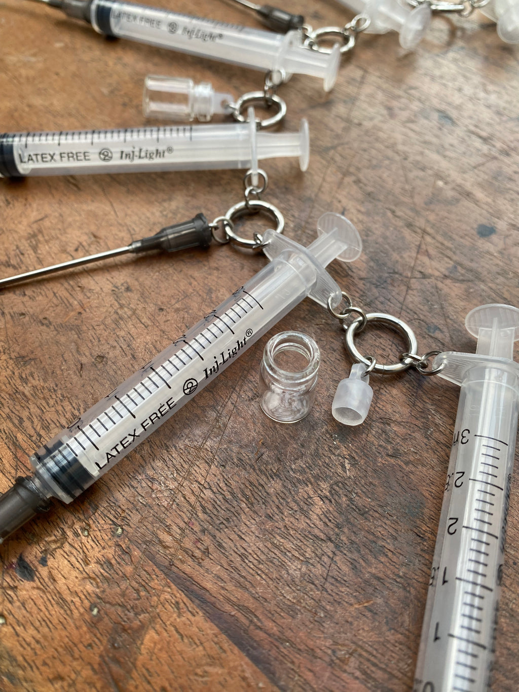 Syringes, Needles and Glass Vials Necklace