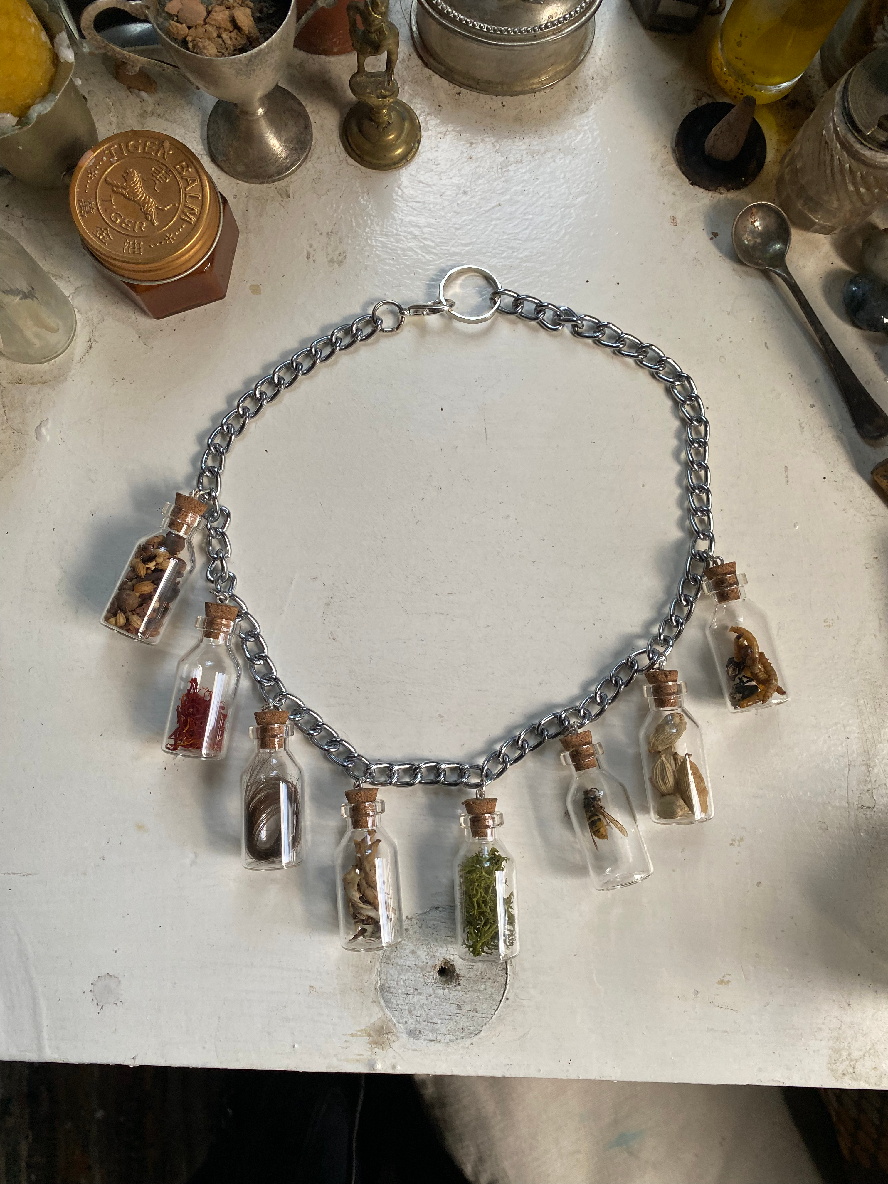 Oddity Filled Glass Vials Necklace image 0