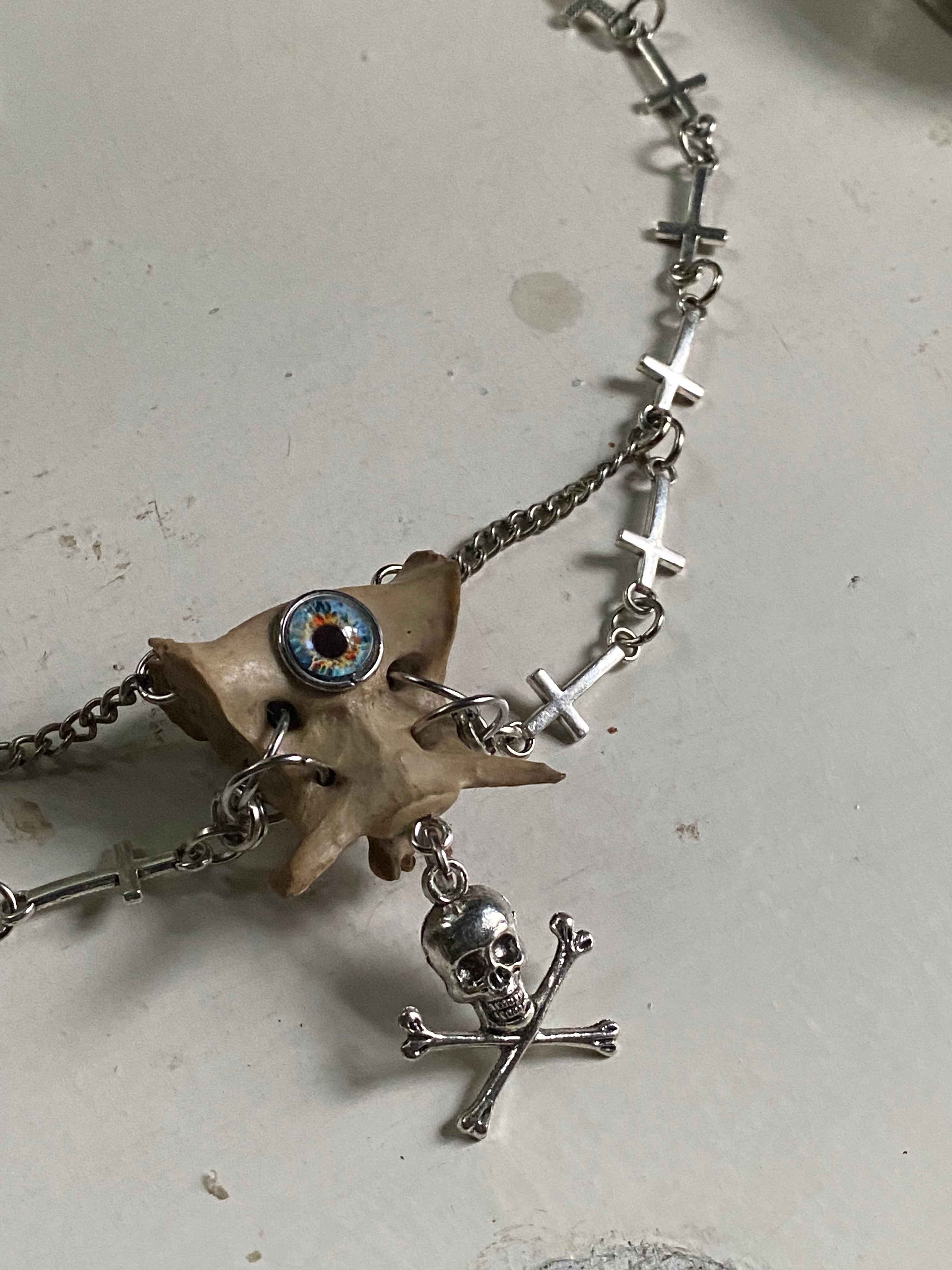 Tailbone, Eye and Crosses Necklace image 2