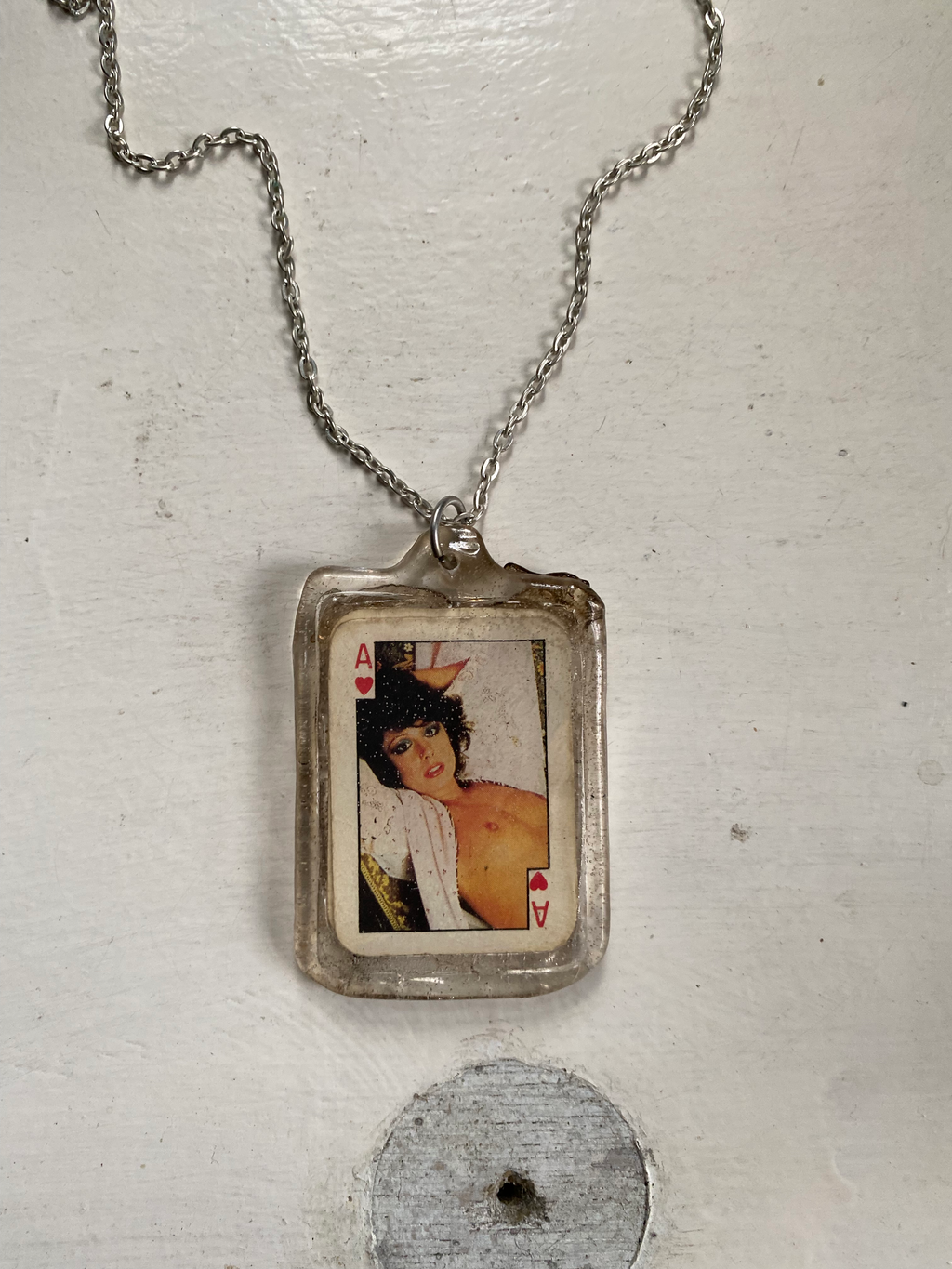 Seventies Erotic Playing Card Necklace image 0