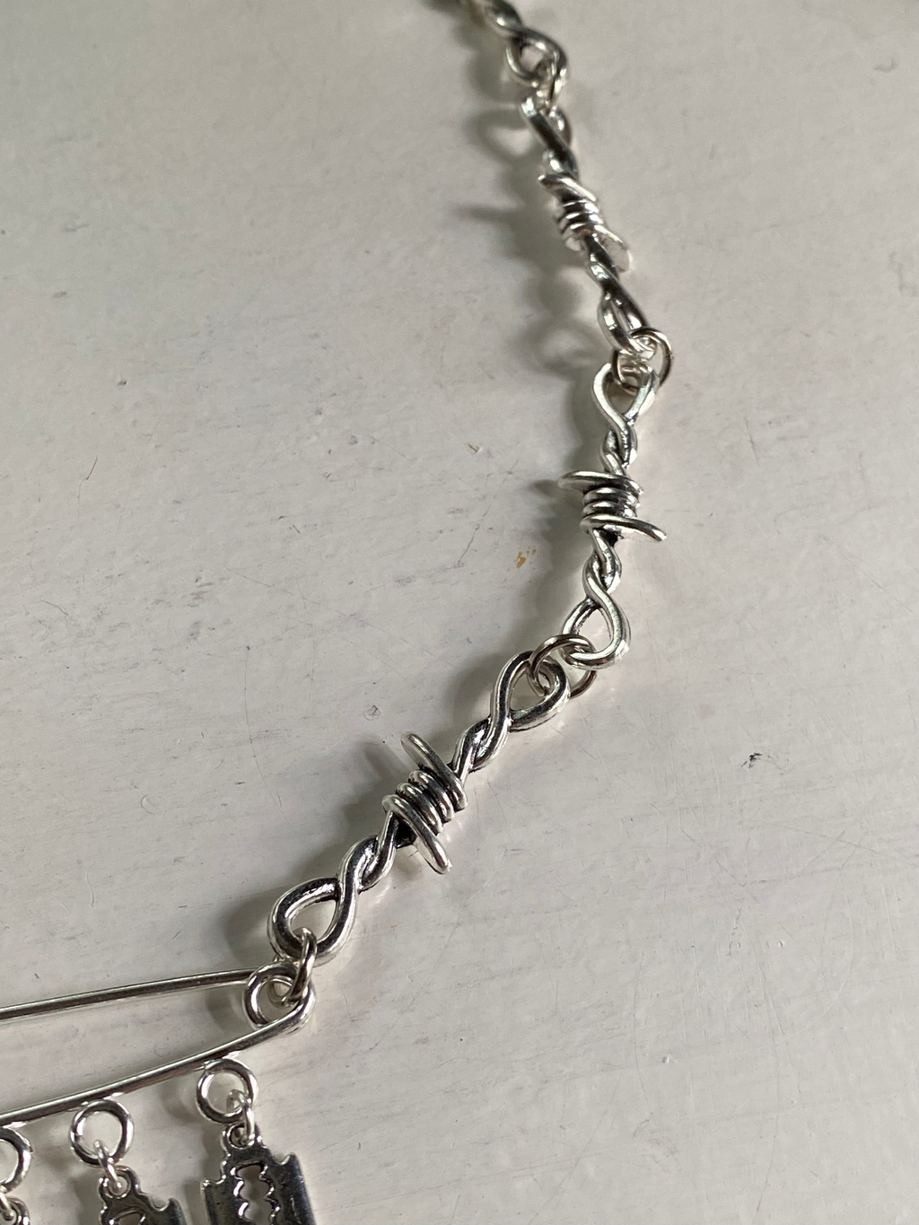 Barbed Wire and Razor Blades Necklace image 2