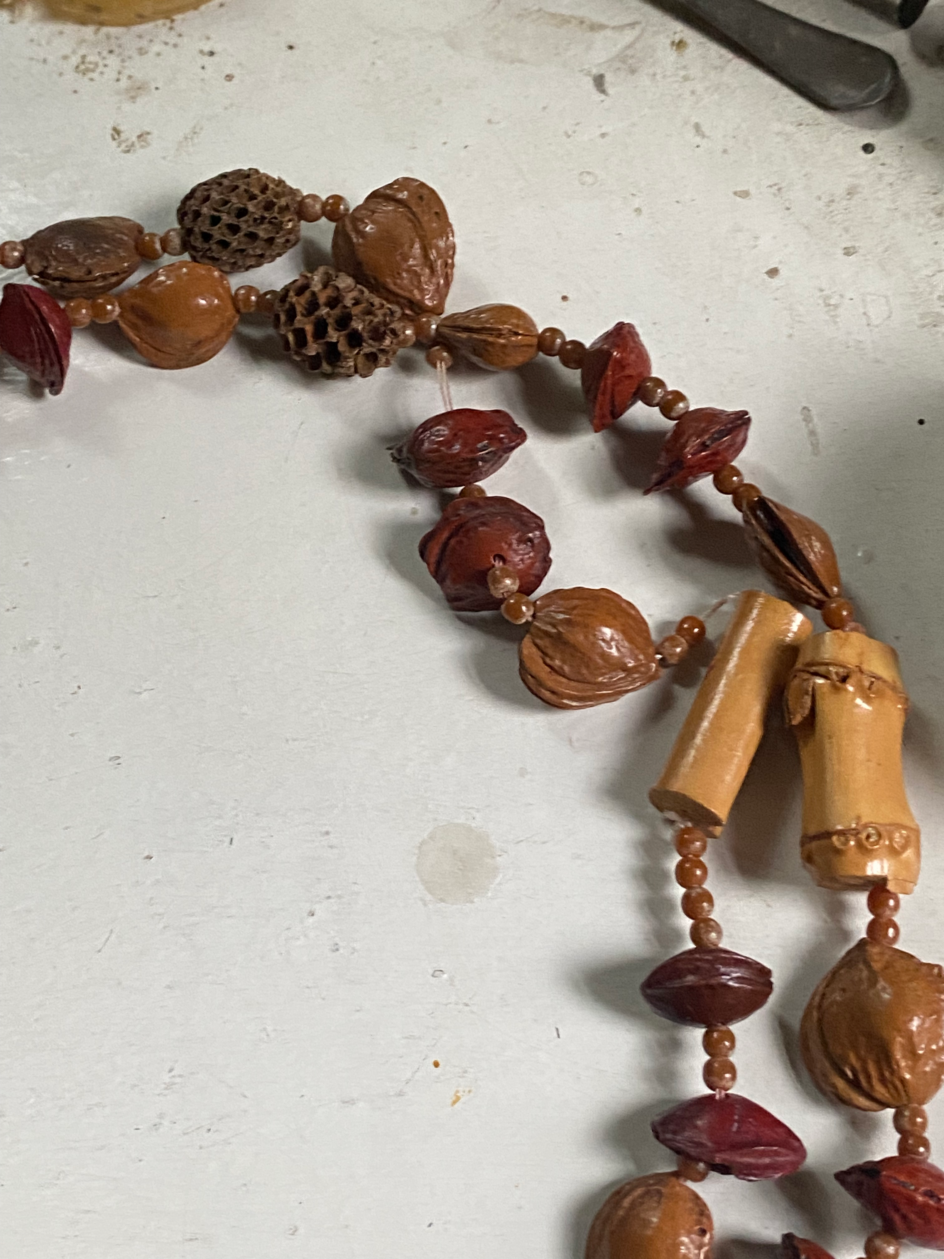 Long Necklace with Bamboo and Pits image 2