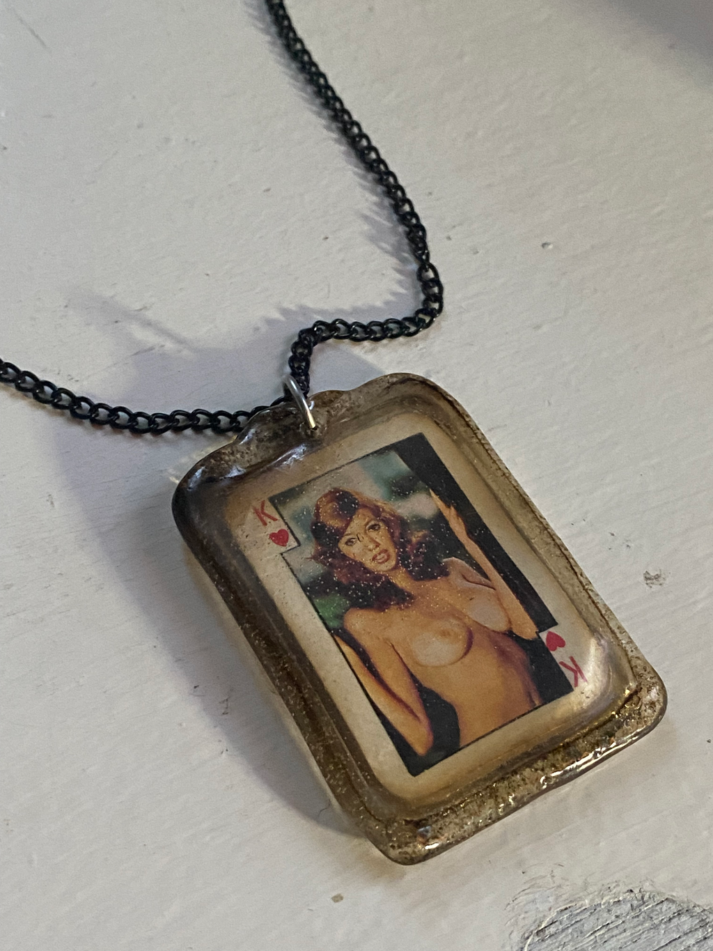 Vintage Nude Playing Cards Necklace image 2