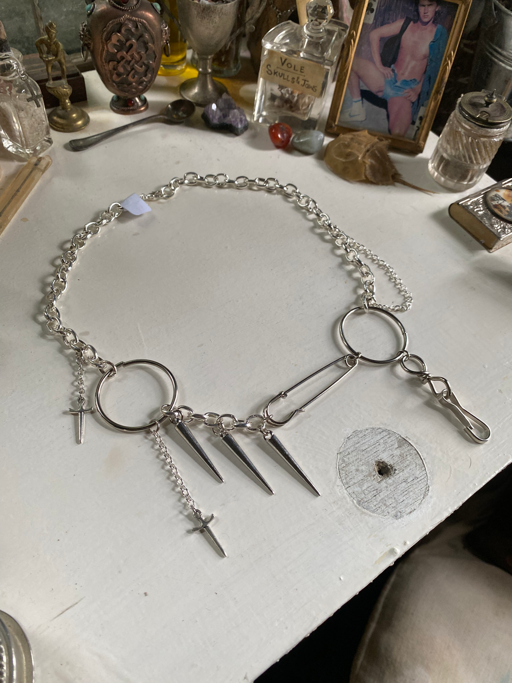 Assymetrical Necklace with Keychain Attachment  image 0