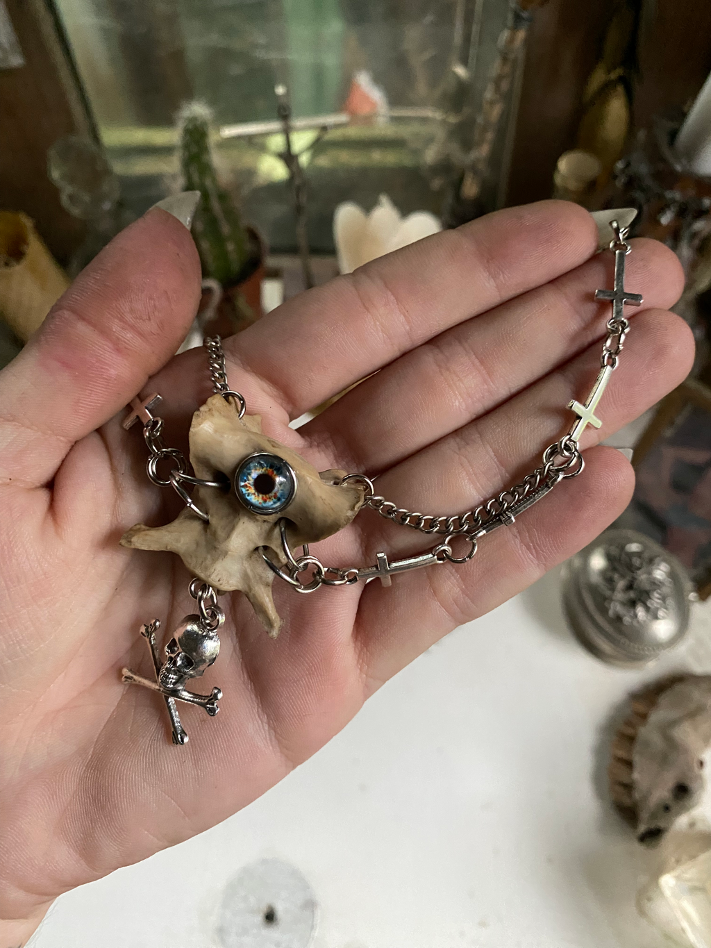 Tailbone, Eye and Crosses Necklace image 5