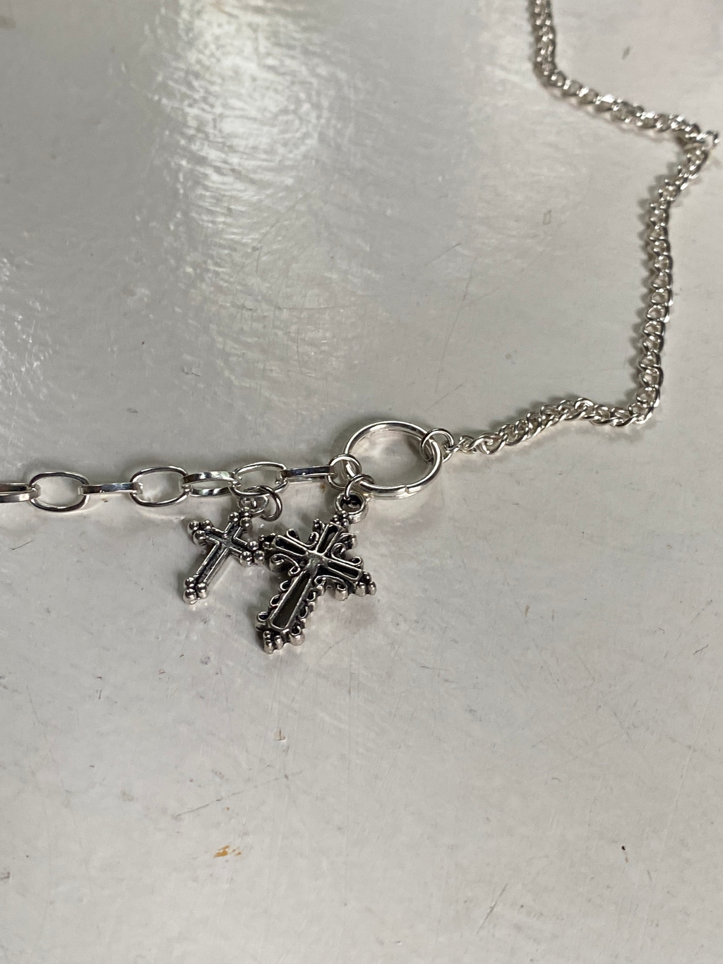Bird Skull and Crosses Necklace image 2