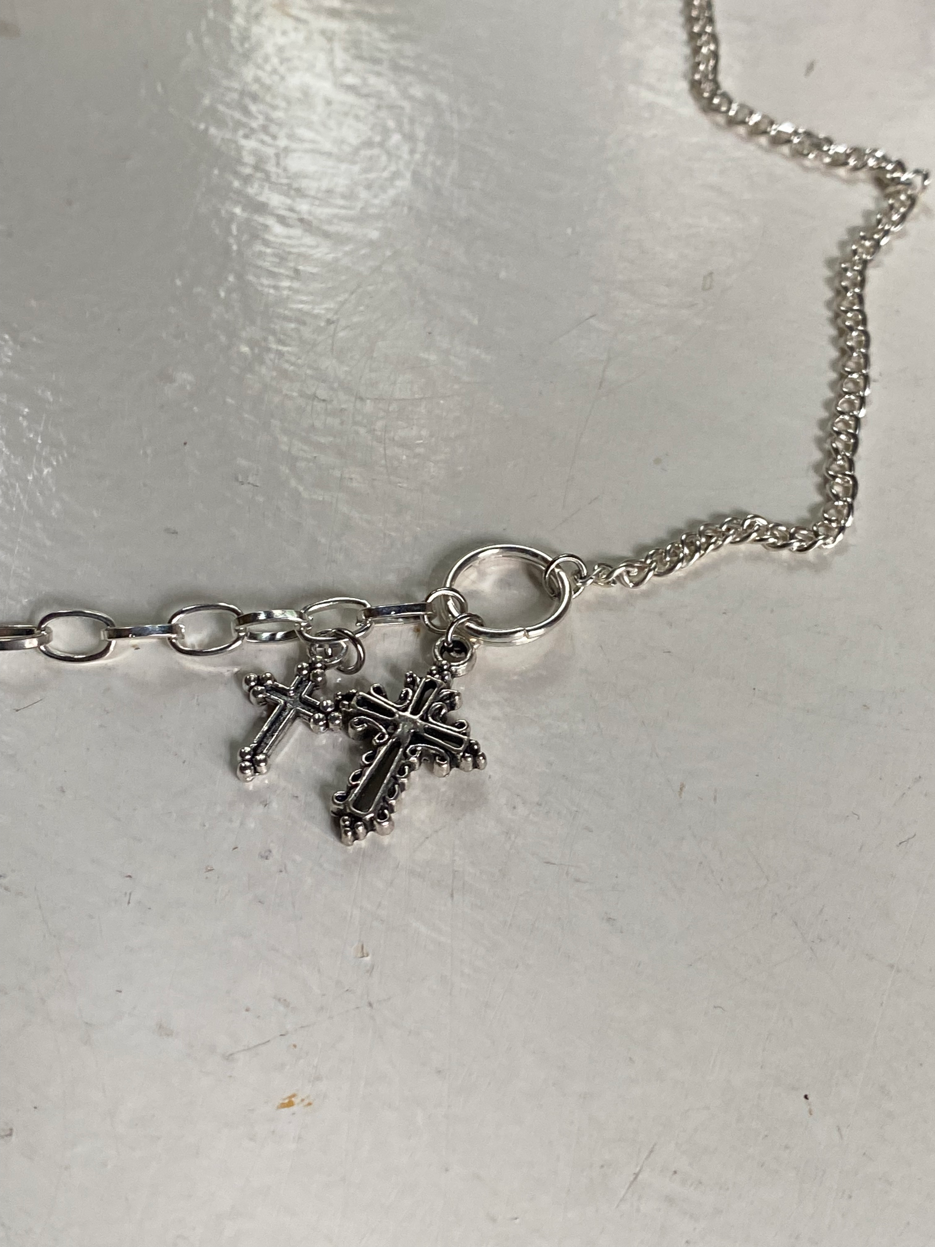Bird Skull and Crosses Necklace image 2