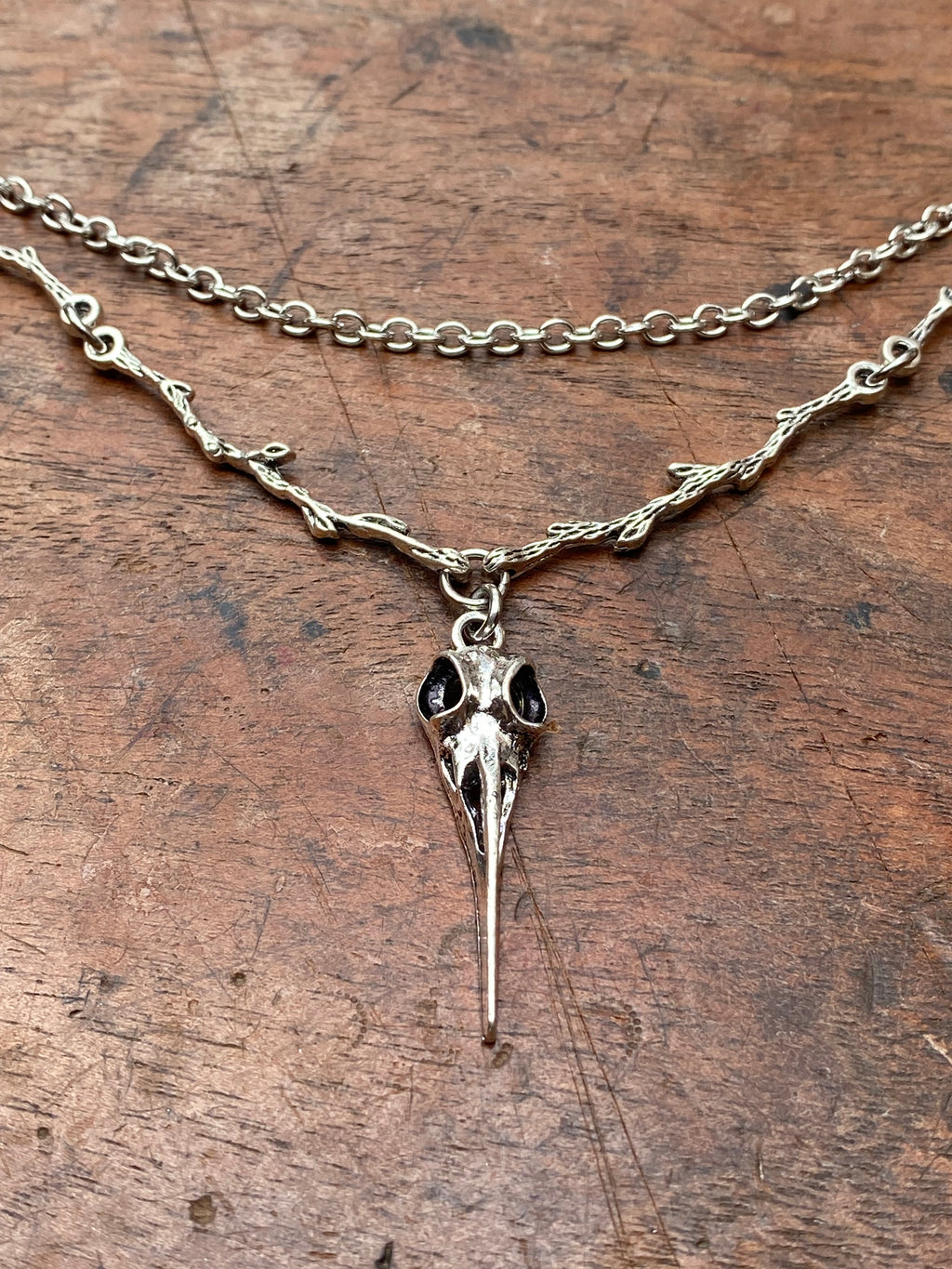 Branches and Crow Skulls Necklace
