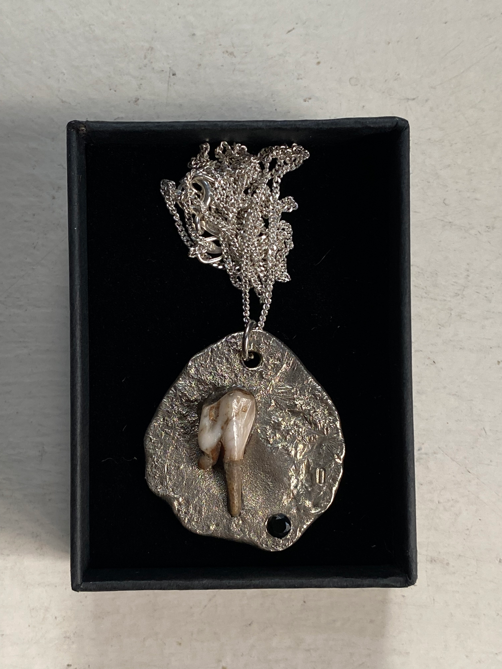Sterling Silver, Tooth and CZ Necklace image 4