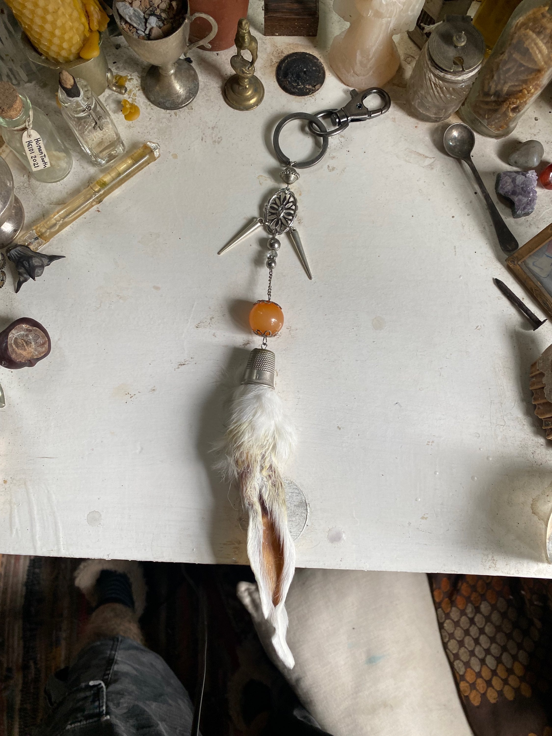 Large Rabbit Ear Keychain image 2