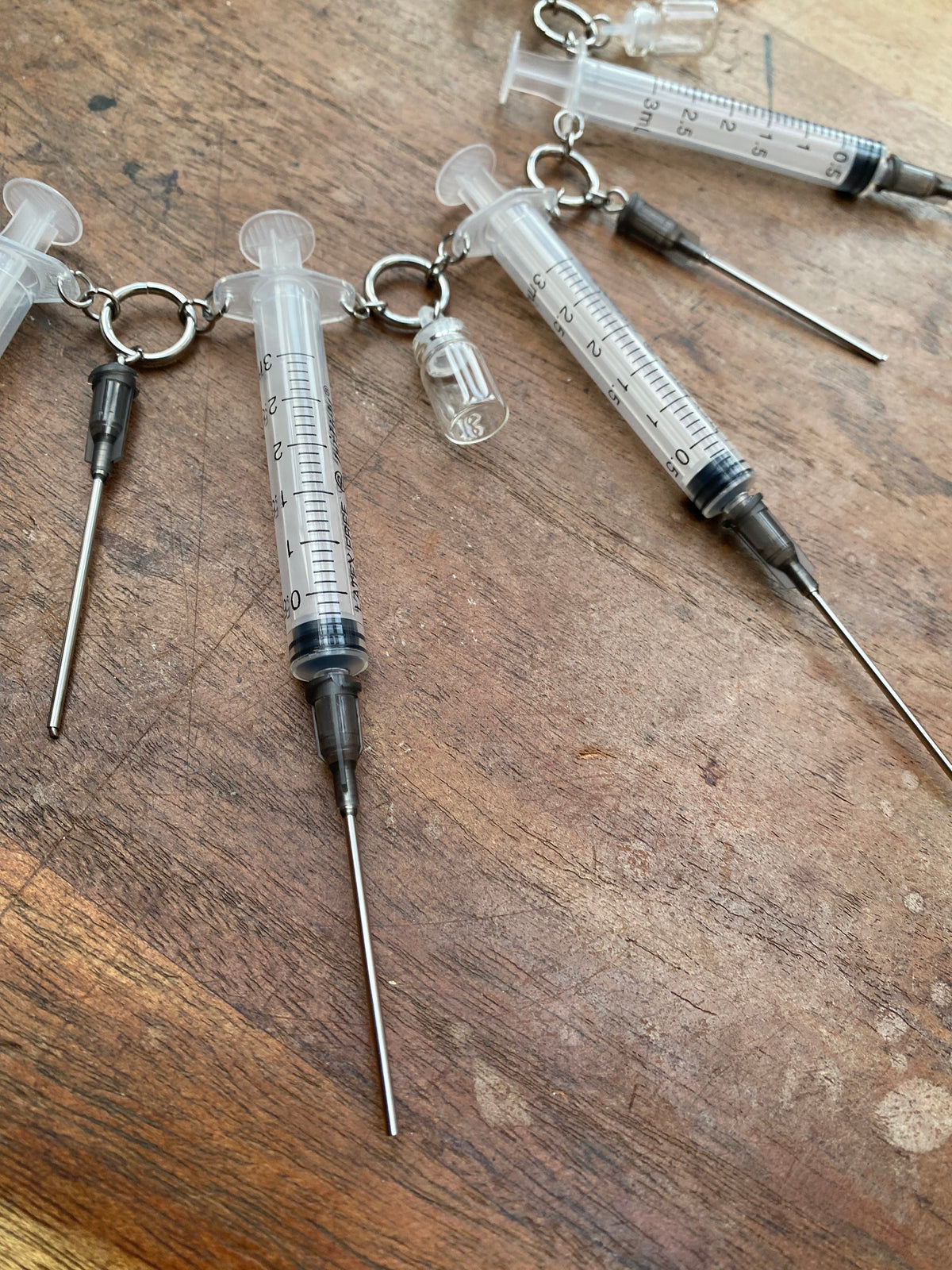 Syringes, Needles and Glass Vials Necklace