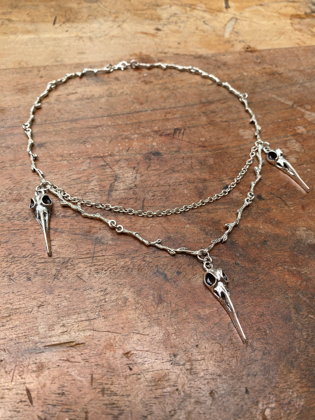 Branches and Crow Skulls Necklace