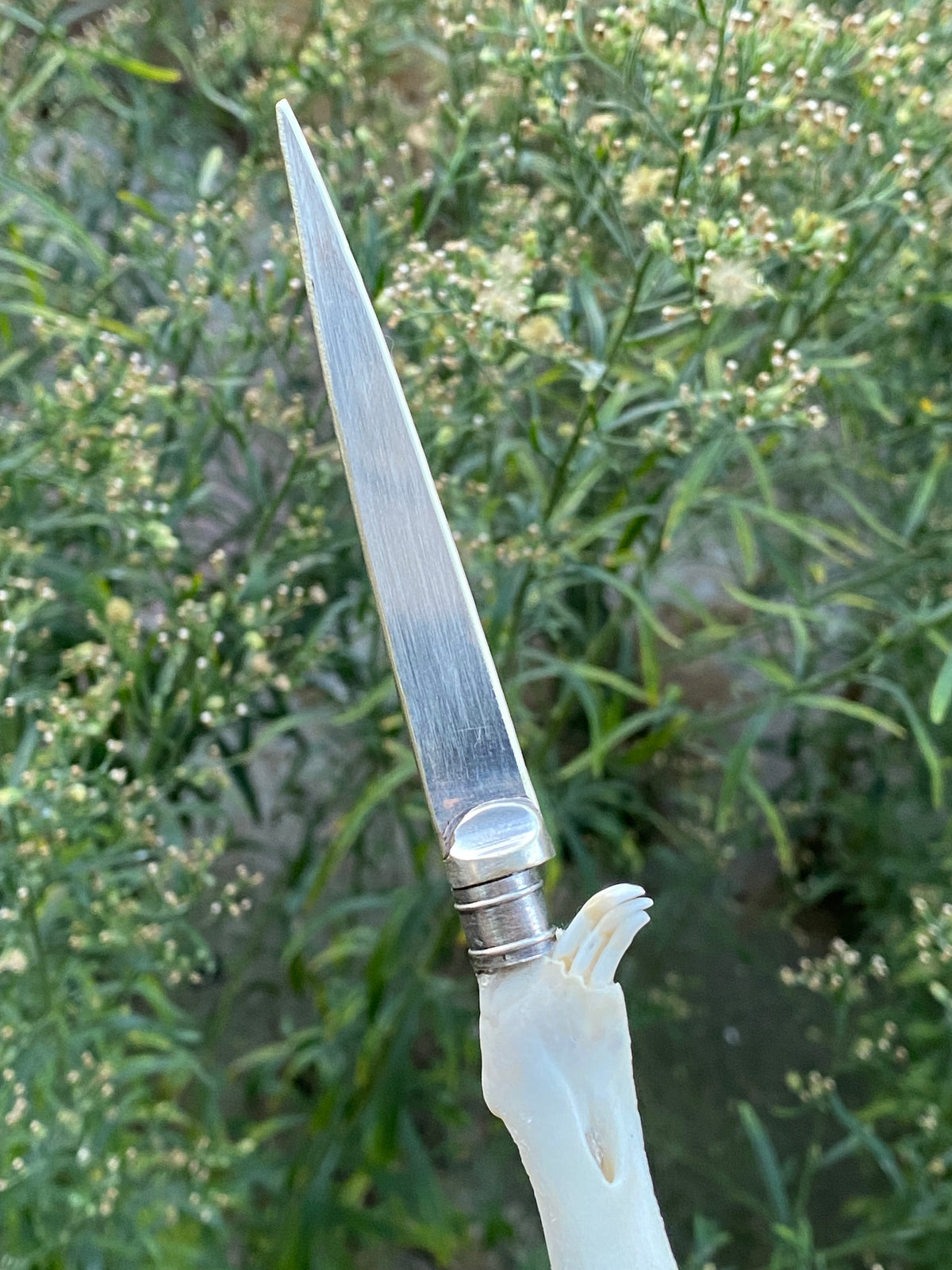 Double Deer Jaw Dagger with Inverted Crosses and Chain
