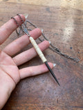 Needle Spike with Bone Handle Necklace