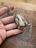 Large Mudlarked Tooth Pendant Necklace