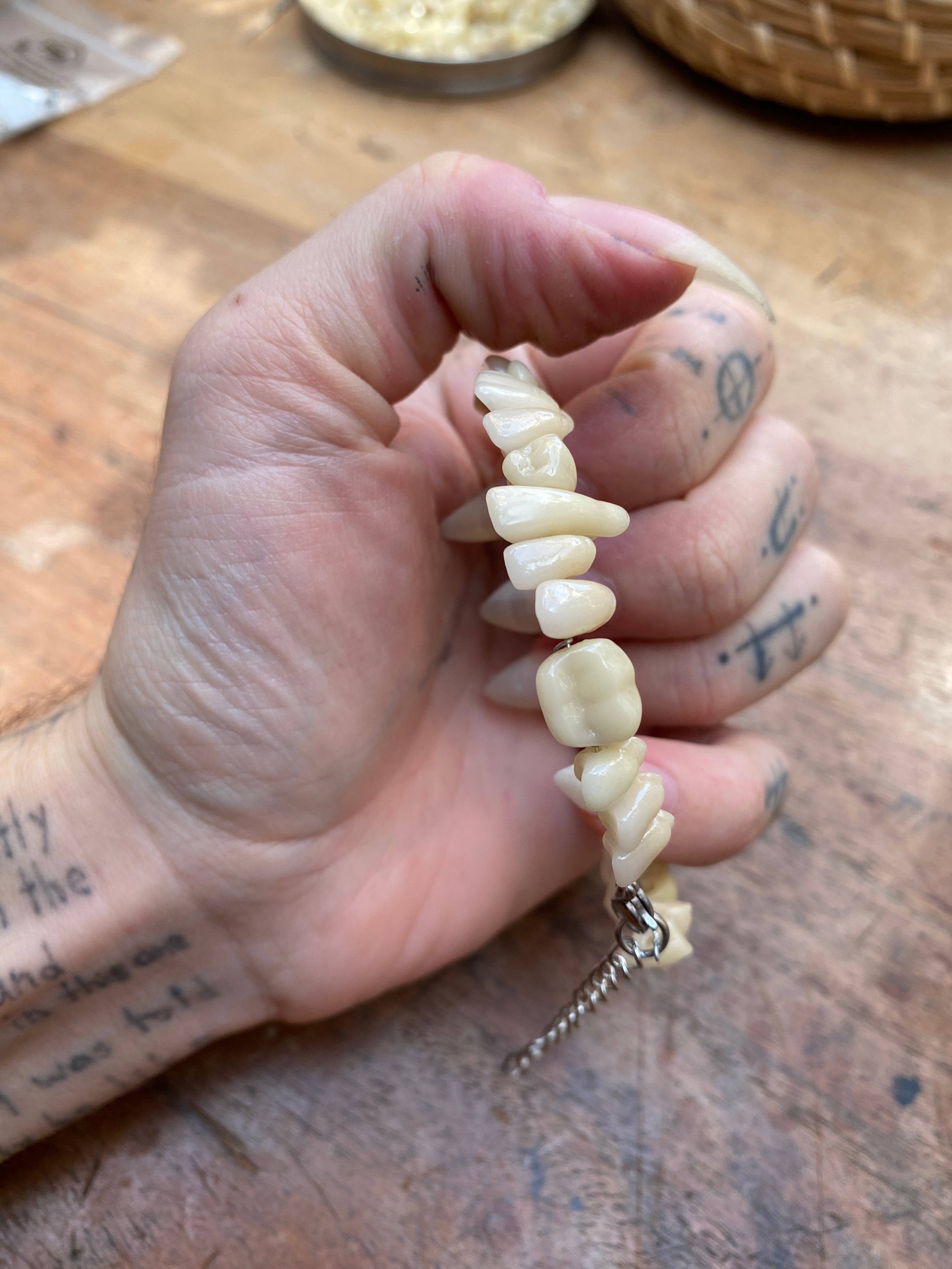 Vintage Dentist Ceramic Teeth Bracelet