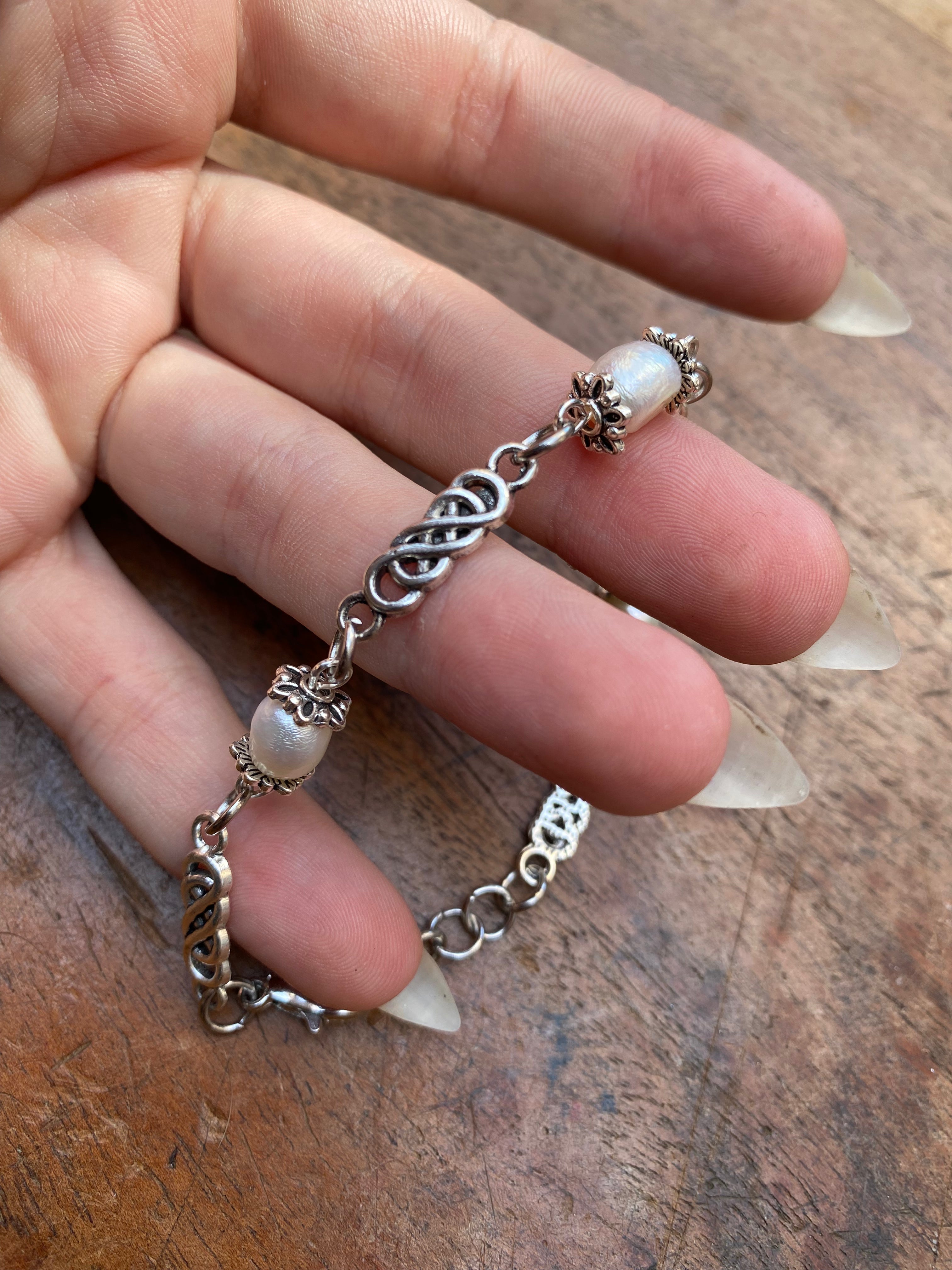 Cultured Pearls Charm Necklace