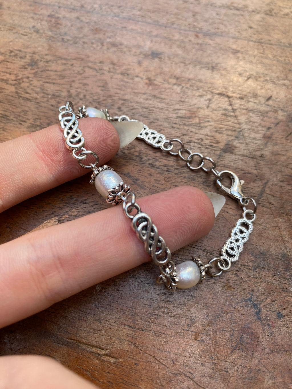 Cultured Pearls Charm Necklace