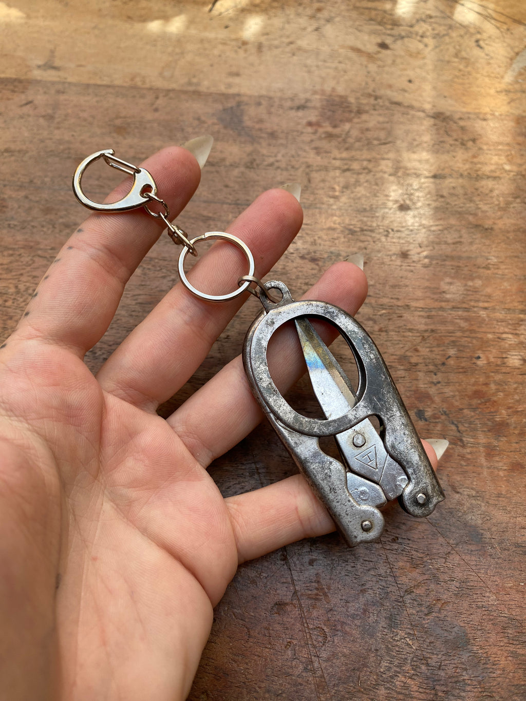 Vintage Military Portable Scissors Keychain