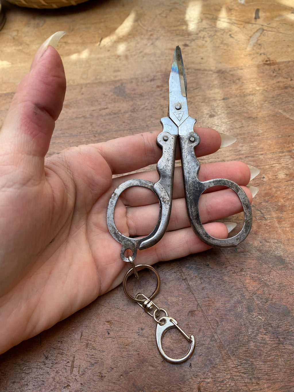 Vintage Military Portable Scissors Keychain
