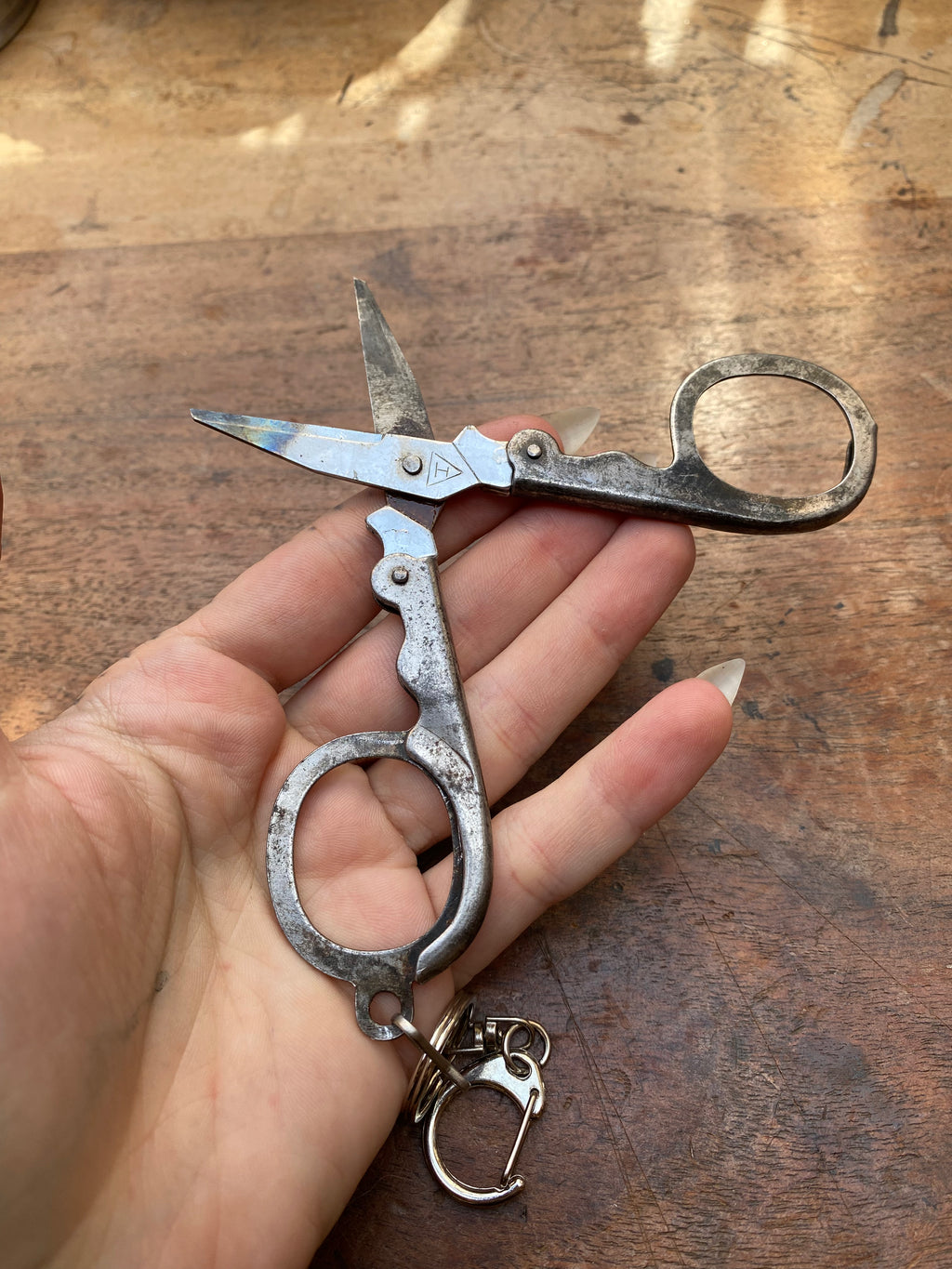 Vintage Military Portable Scissors Keychain