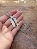 Stainless Steel Razor Pendant Necklace