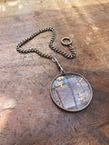 Vintage Magnifying Glass on Sterling Silver Chain