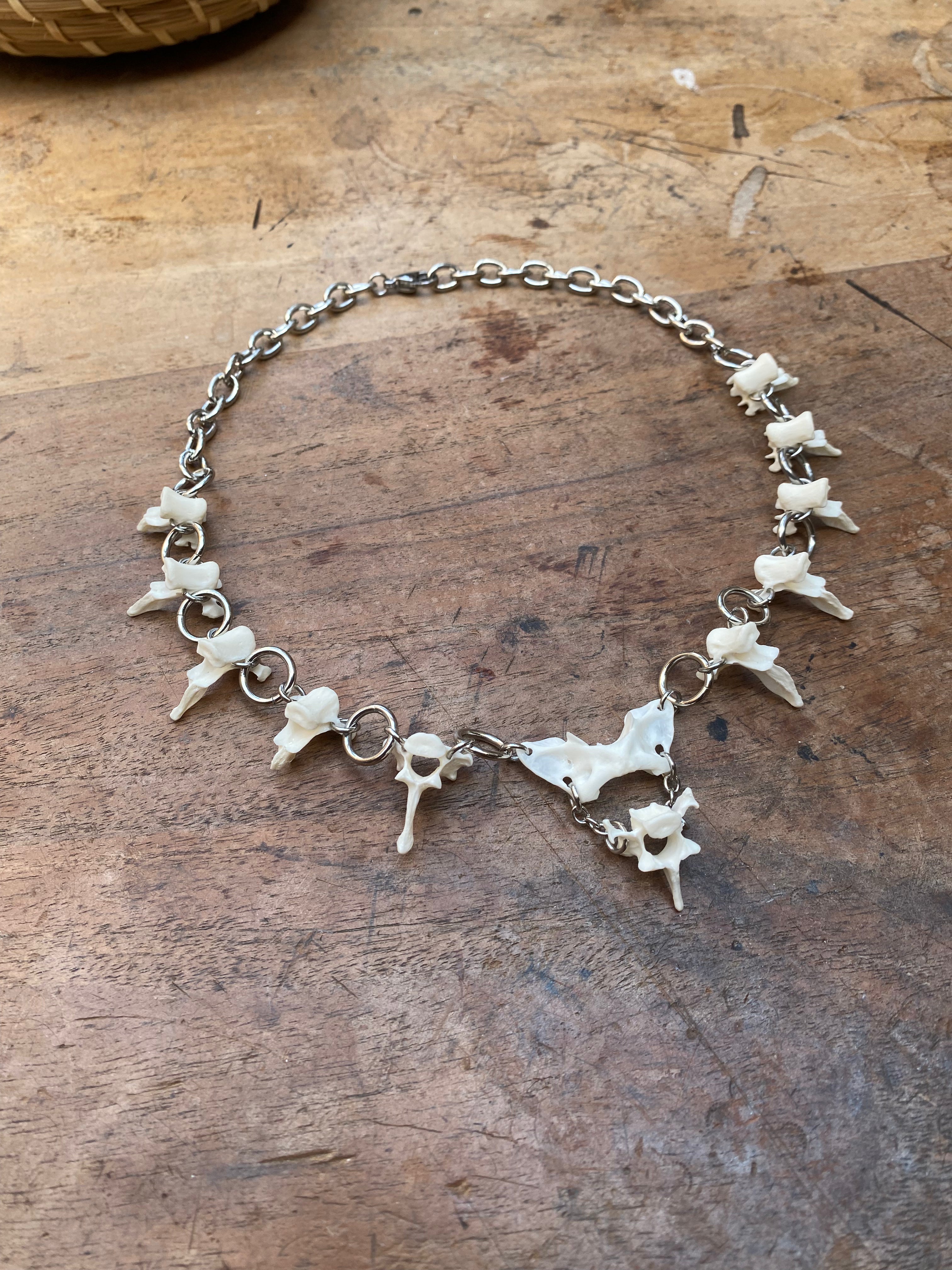 Mink Spine Bones Necklace