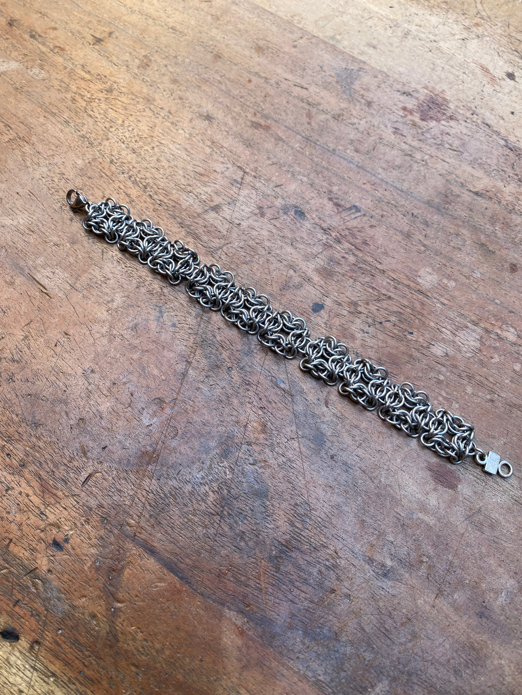 Filigree Stainless Steel Chainmail Bracelet